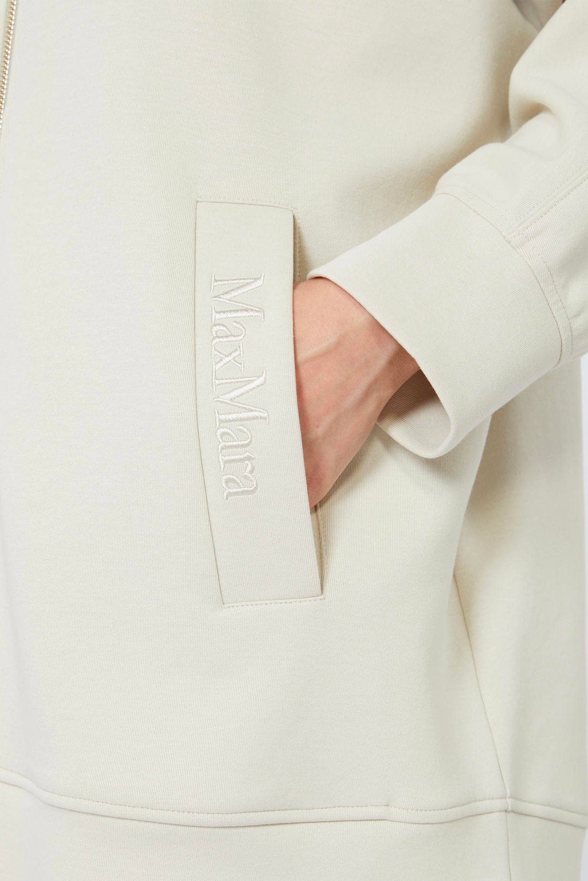 MAXMARA&#39;S BRANDS GIACCA IN JERSEY  Felpa bianca donna &#39;S Max Mara Verbano