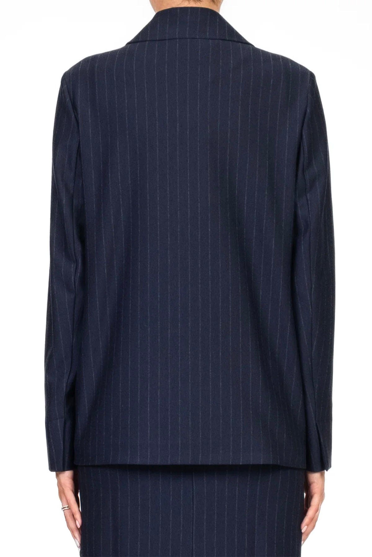 MAXMARA'S BRANDS GIACCA IN JERSEY  BLU RIGATO / XXS Giacca blu gessata donna MAx Mara MM Todi