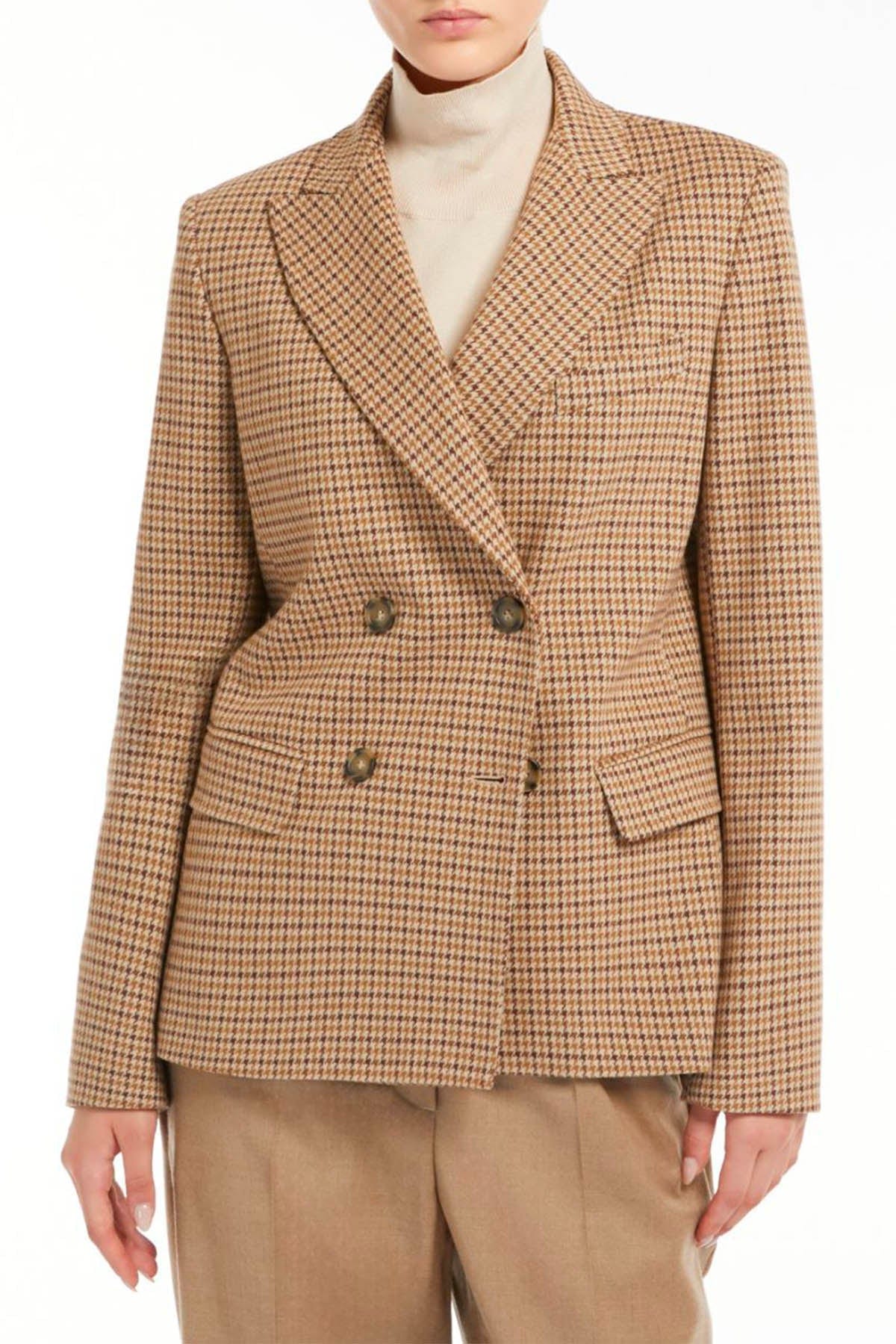 MAXMARA'S BRANDS GIACCA IN JERSEY  PIED DE POULE / XXS Giacca Doppiopetto Donna Weekend Max Mara Funghi