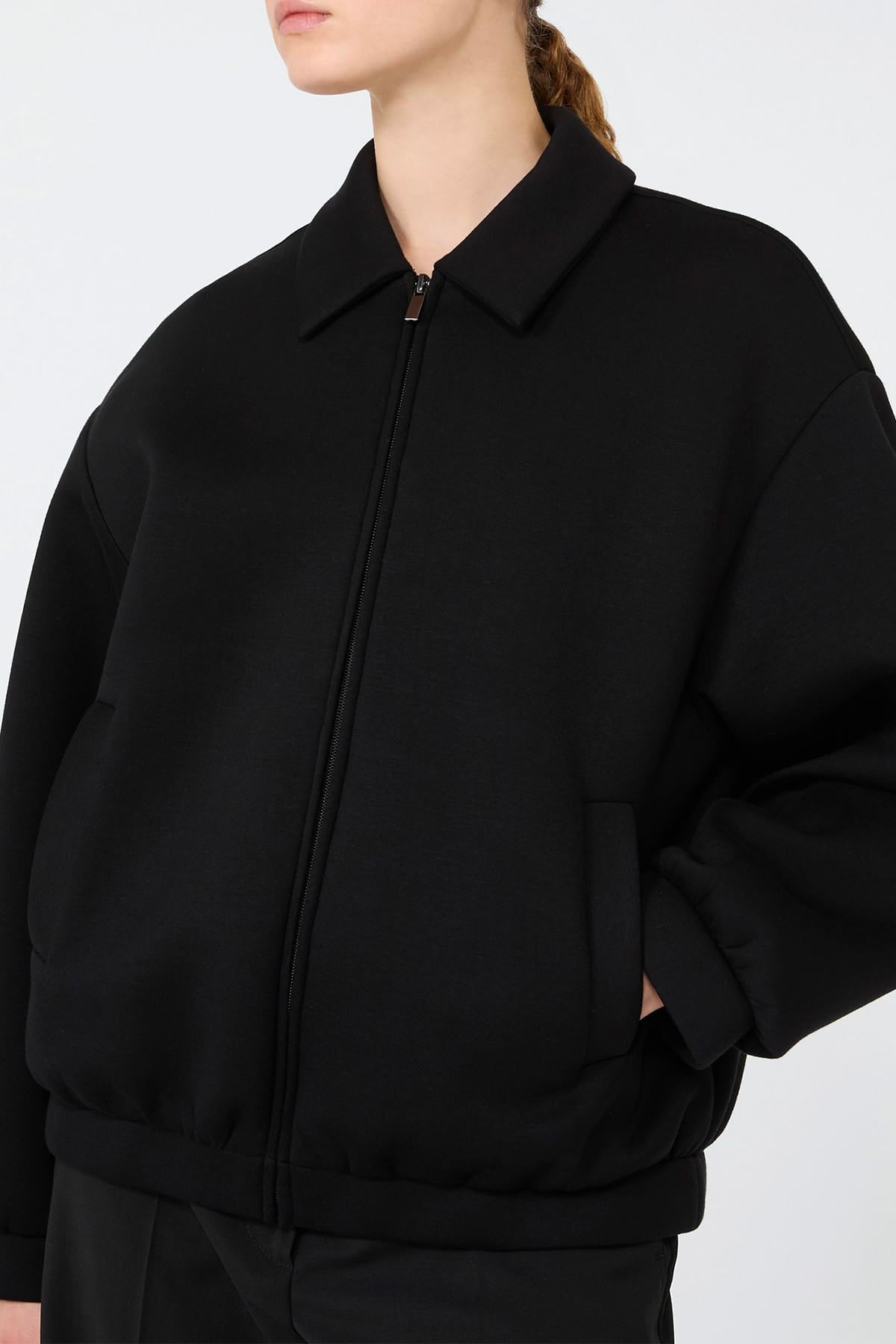 MAXMARA'S BRANDS GIACCA IN JERSEY  Giacca in jersey nera donna Max Mara Weekend Wkdzebra
