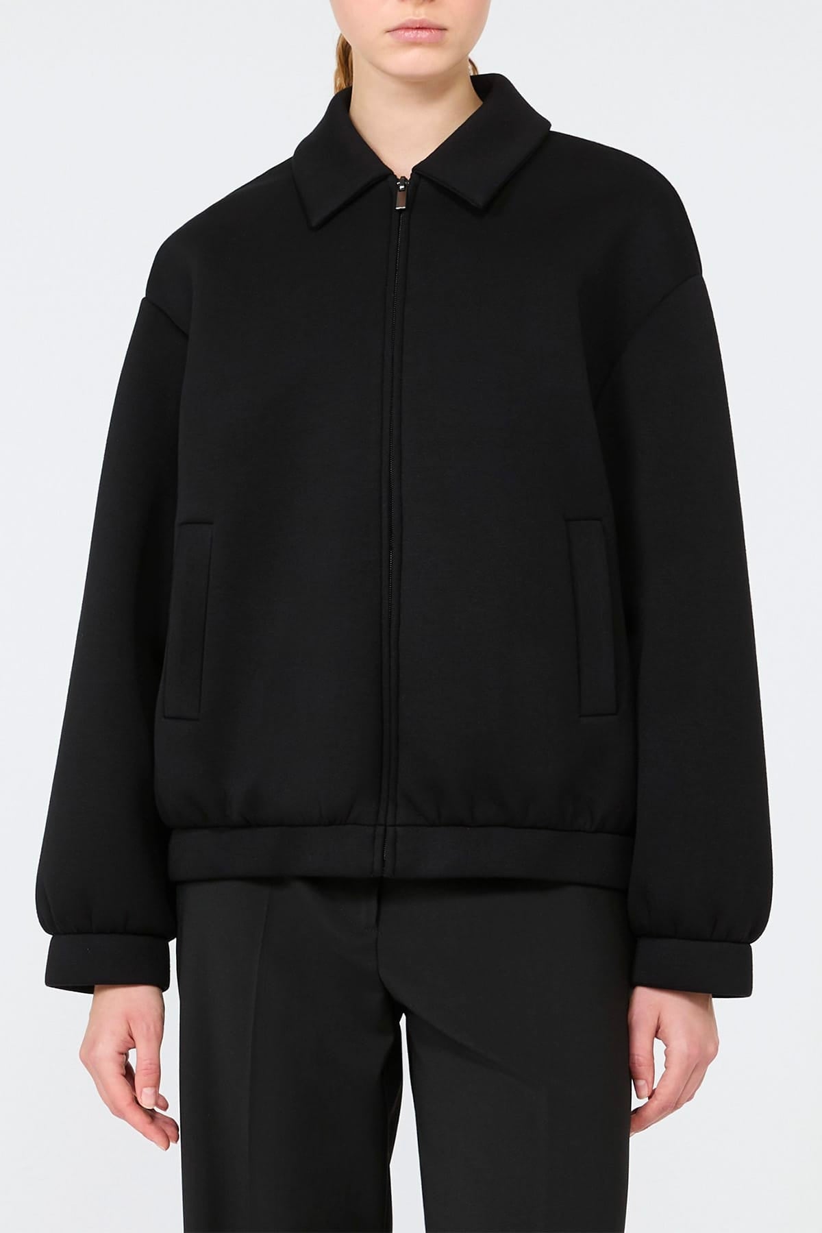 MAXMARA'S BRANDS GIACCA IN JERSEY  Giacca in jersey nera donna Max Mara Weekend Wkdzebra