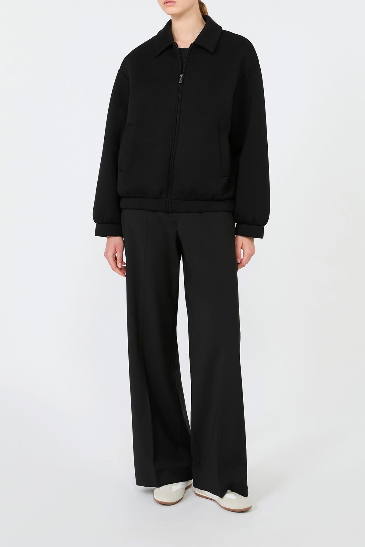MAXMARA'S BRANDS GIACCA IN JERSEY  Giacca in jersey nera donna Max Mara Weekend Wkdzebra