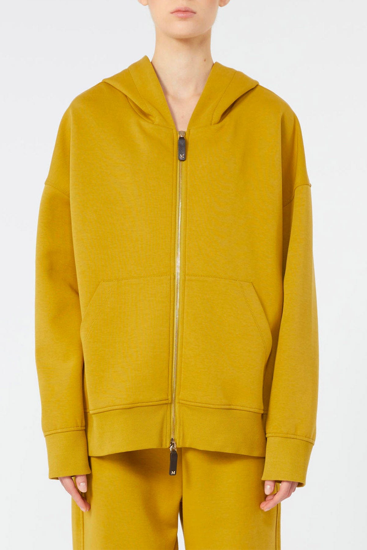 MAXMARA&#39;S BRANDS GIACCA IN JERSEY  GIALLO ZAFFERANO / XXS Felpa over donna &#39;S Max Mara Siena