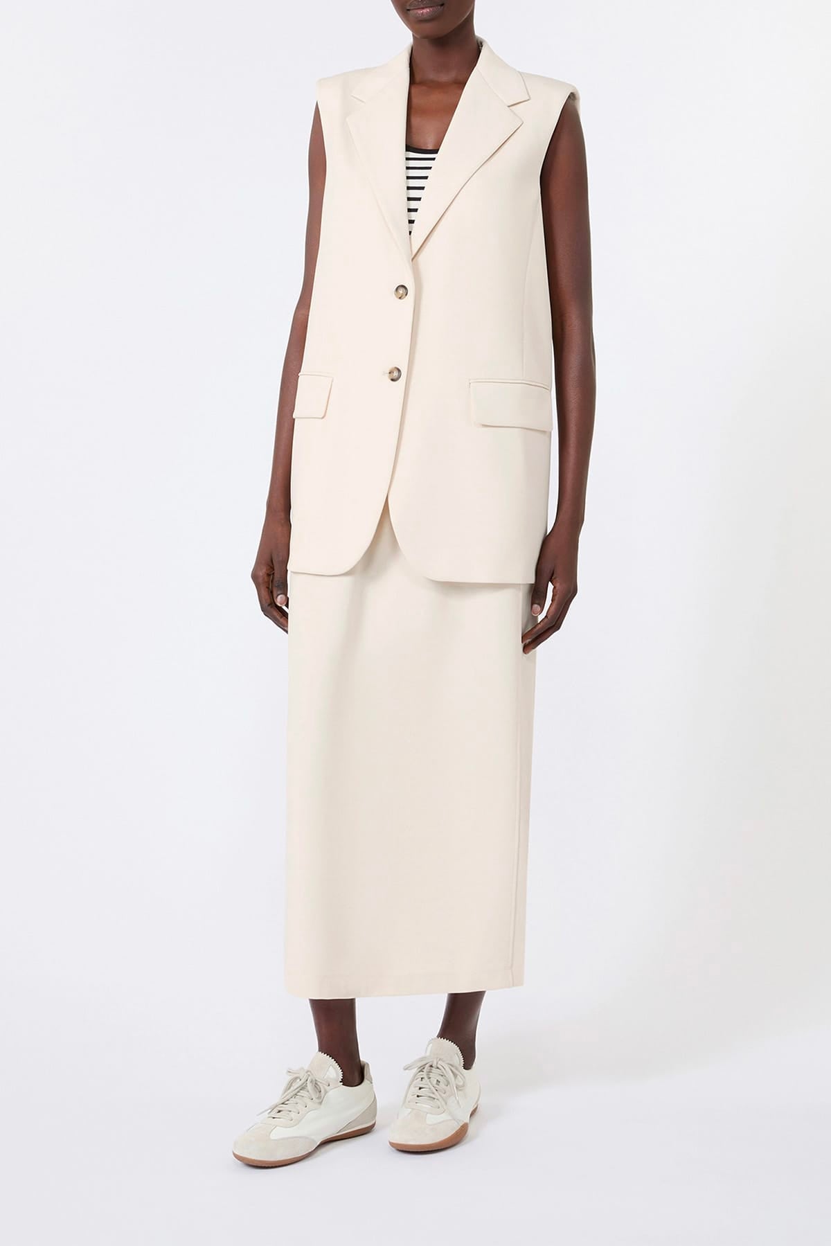 MAXMARA'S BRANDS GIACCA IN JERSEY  Gilet panna donna Max Mara Weekend Wkdfiore
