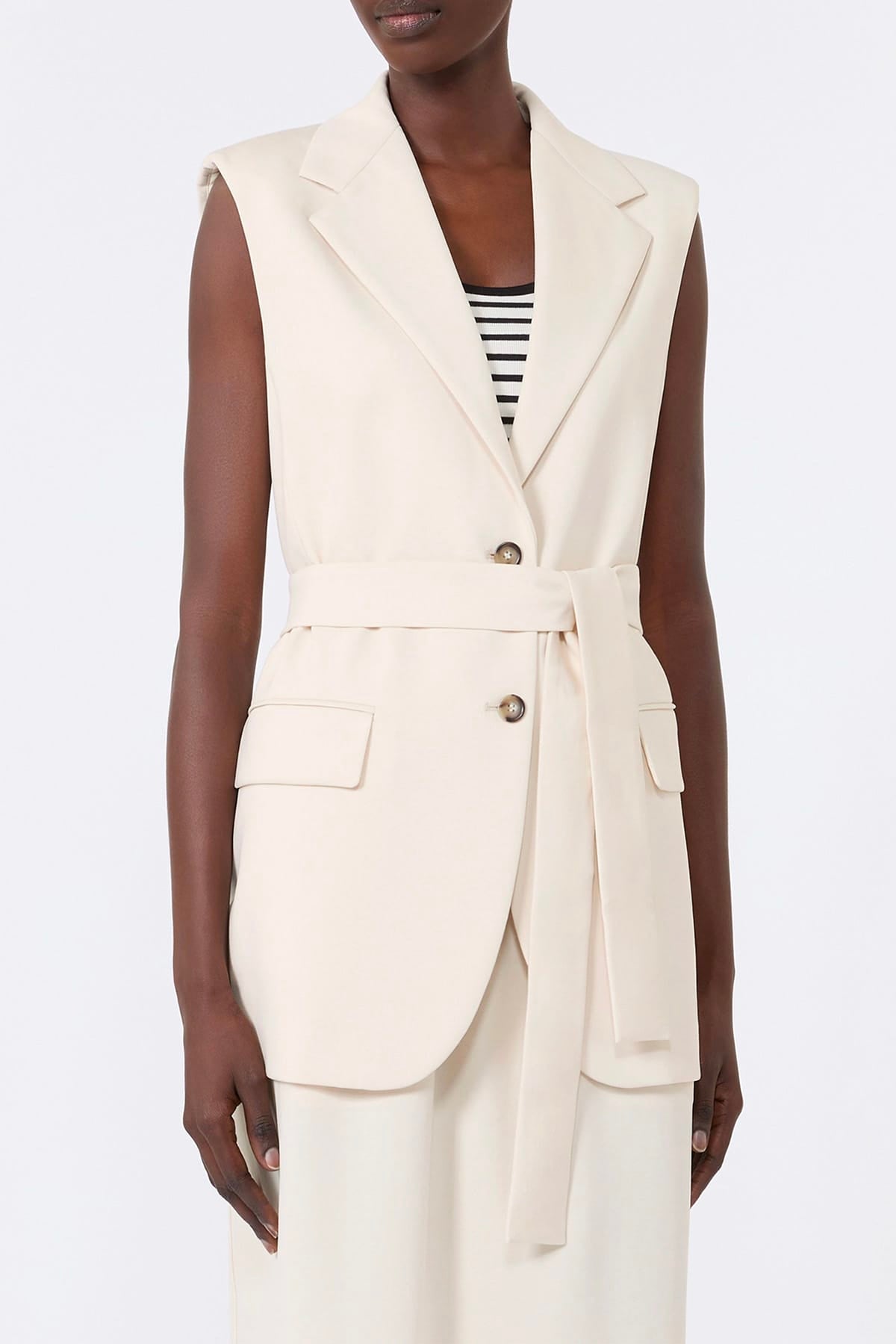 MAXMARA'S BRANDS GIACCA IN JERSEY  Gilet panna donna Max Mara Weekend Wkdfiore