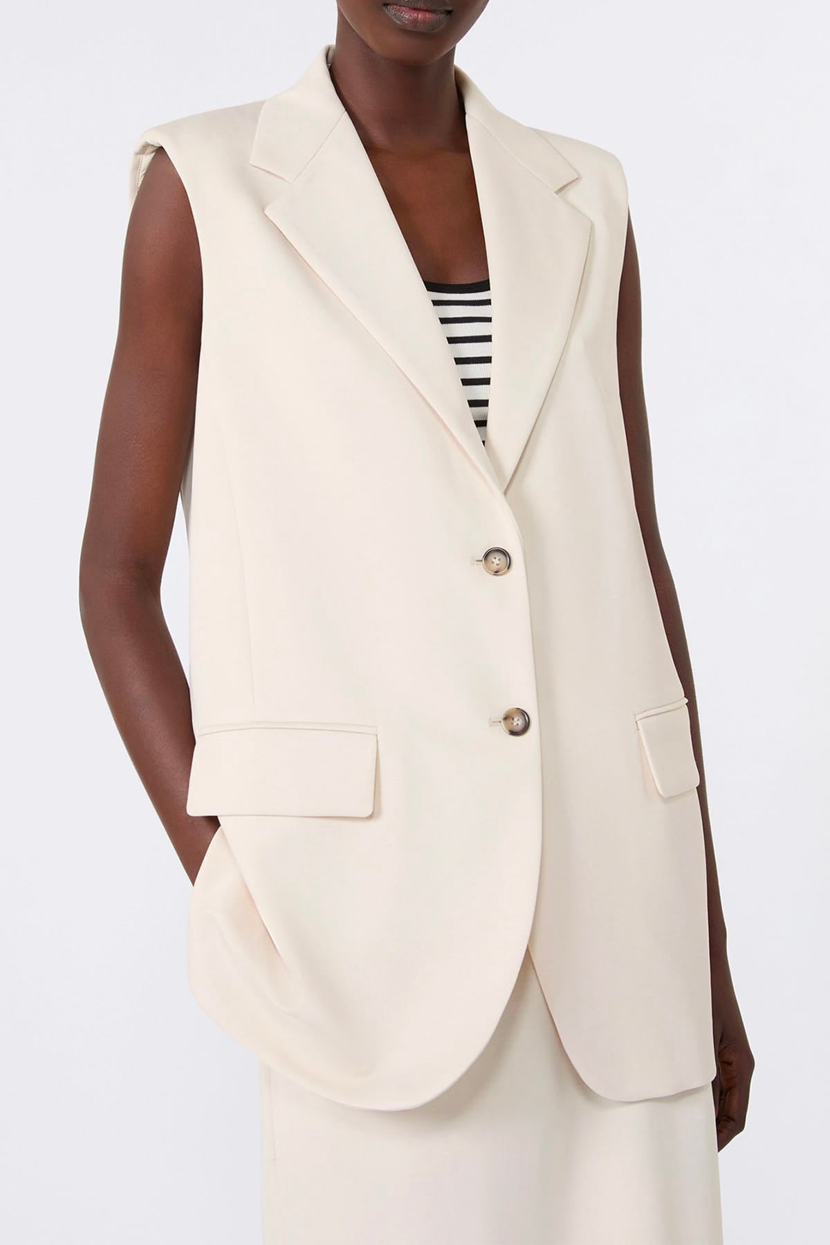 MAXMARA'S BRANDS GIACCA IN JERSEY  Gilet panna donna Max Mara Weekend Wkdfiore
