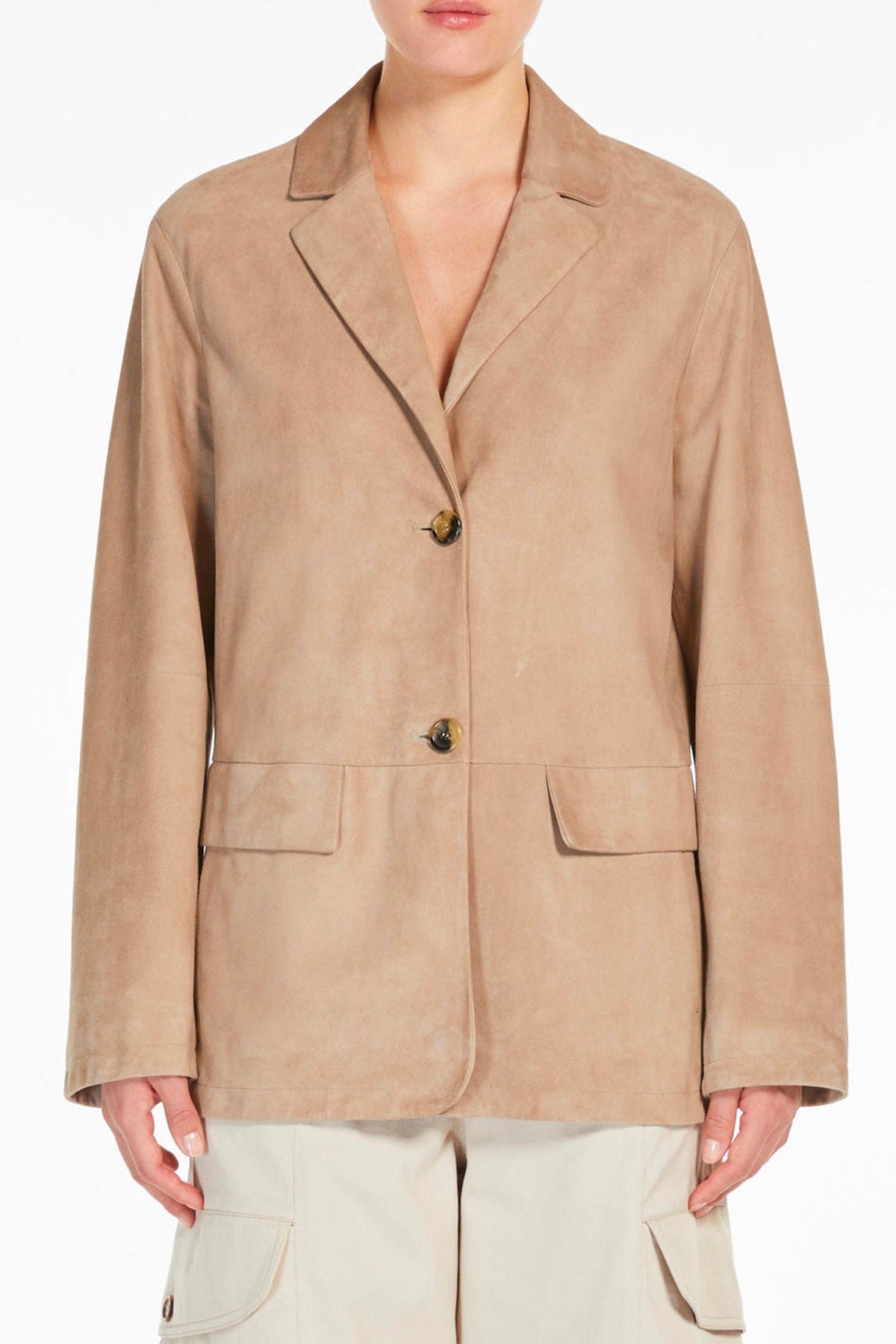 MAXMARA&#39;S BRANDS GIACCA IN PELLE  CAMMELLO / 34 Giacca in Suede Donna cammello &#39;S Max Mara Primula