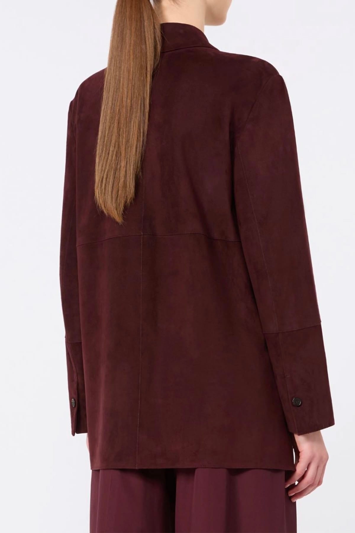 MAXMARA'S BRANDS GIACCA IN PELLE  DARK RUBY / 34 Giacca in  pelle camoscio donna 'S Max Mara Smmgocce