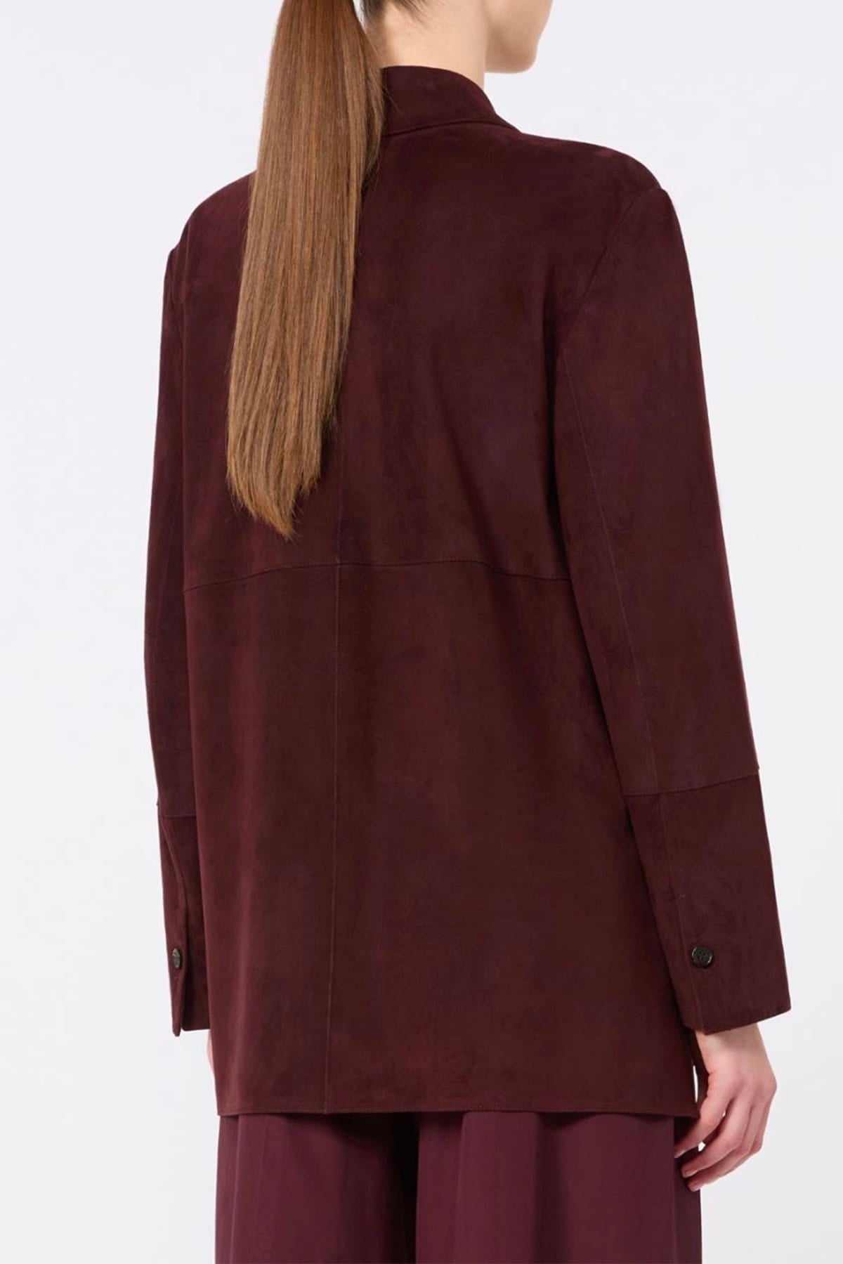 MAXMARA'S BRANDS GIACCA IN PELLE  DARK RUBY / 34 Giacca in  pelle camoscio donna 'S Max Mara Smmgocce