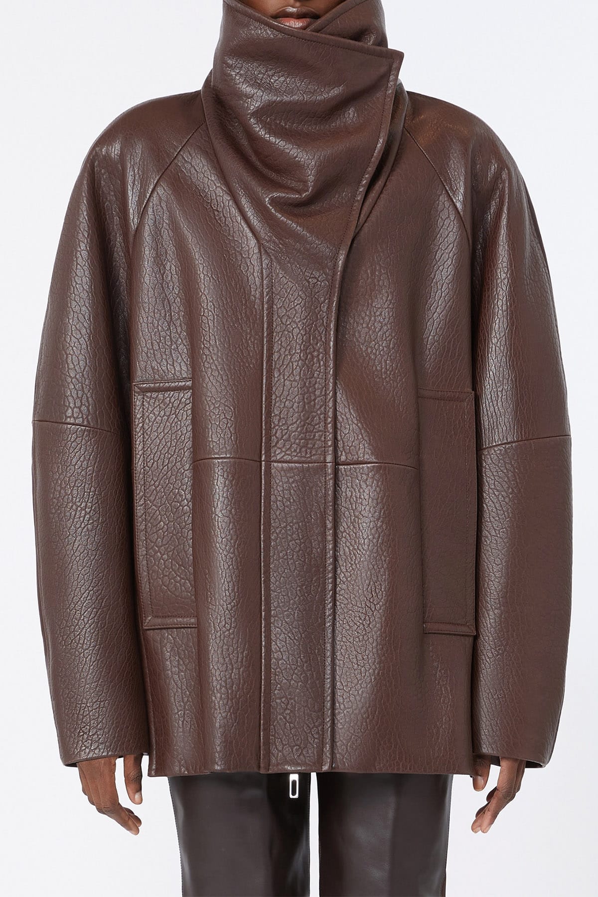 MAXMARA'S BRANDS GIACCA IN PELLE  Giacca in pelle donna over Sportmax Sfilata Spsalaggio