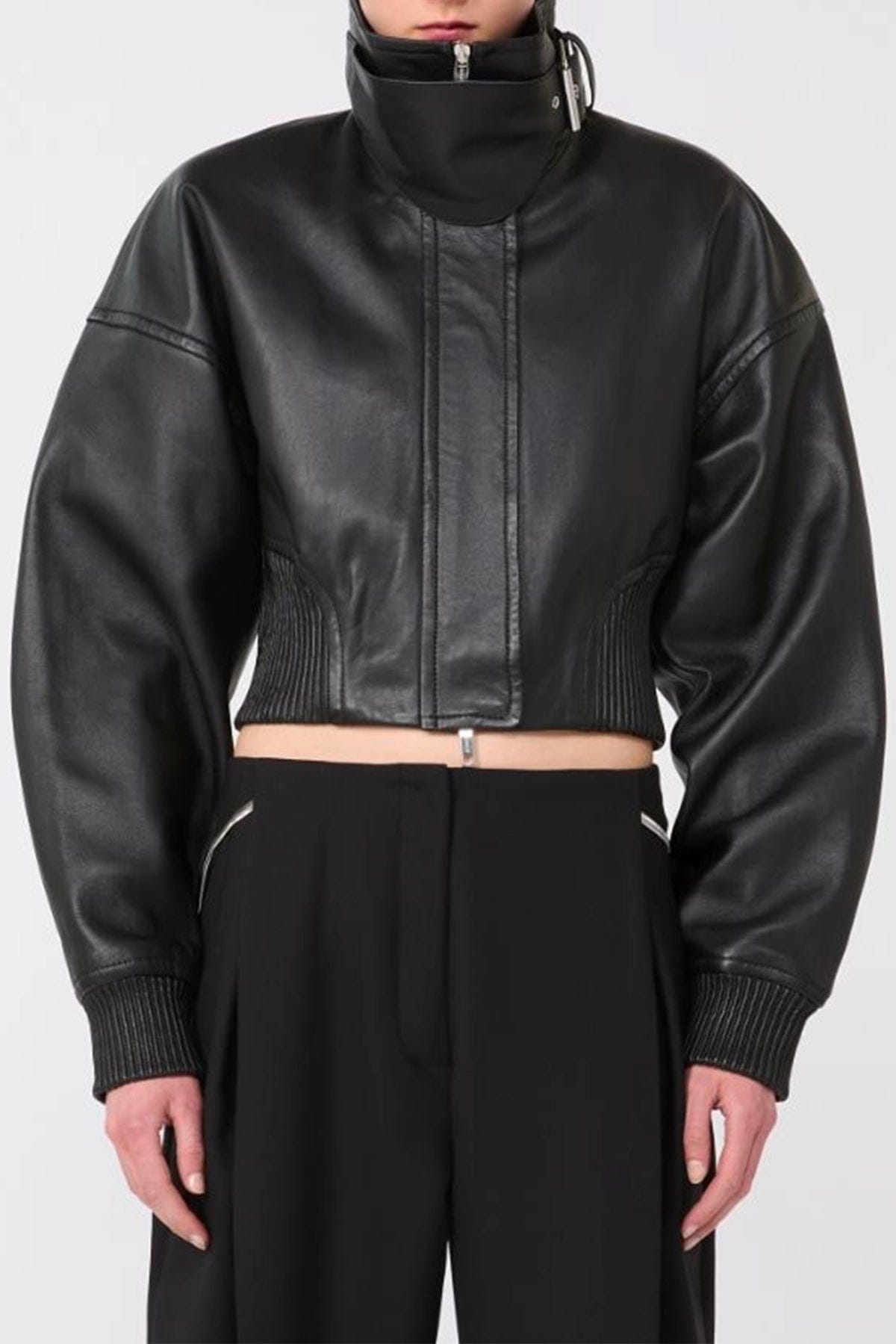 MAXMARA'S BRANDS GIACCA IN PELLE  NERO / 34 Giacca in pelle nera donna Sportmax Spxossido