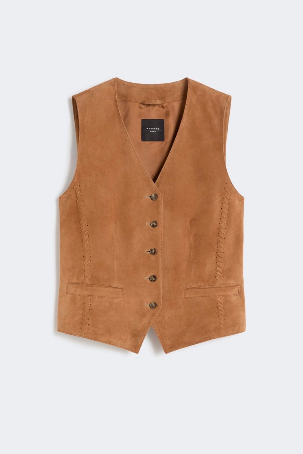 MAXMARA'S BRANDS GIACCA IN PELLE  MARRONE CHIARO / 34 Gilet in pelle donna Max Mara Weekend Wkdvetusta