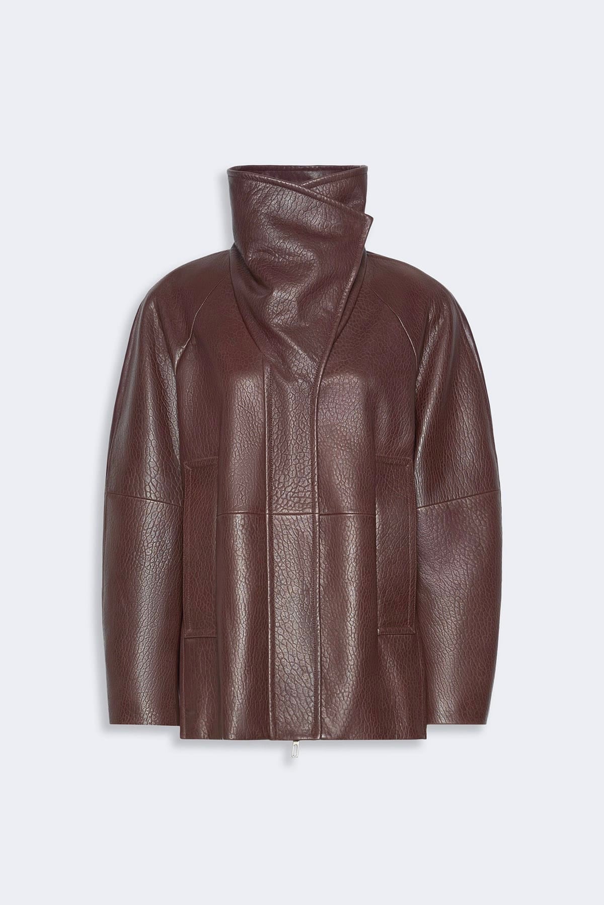 MAXMARA'S BRANDS GIACCA IN PELLE  MARRONE MOKA / 34 Giacca in pelle donna over Sportmax Sfilata Spsalaggio