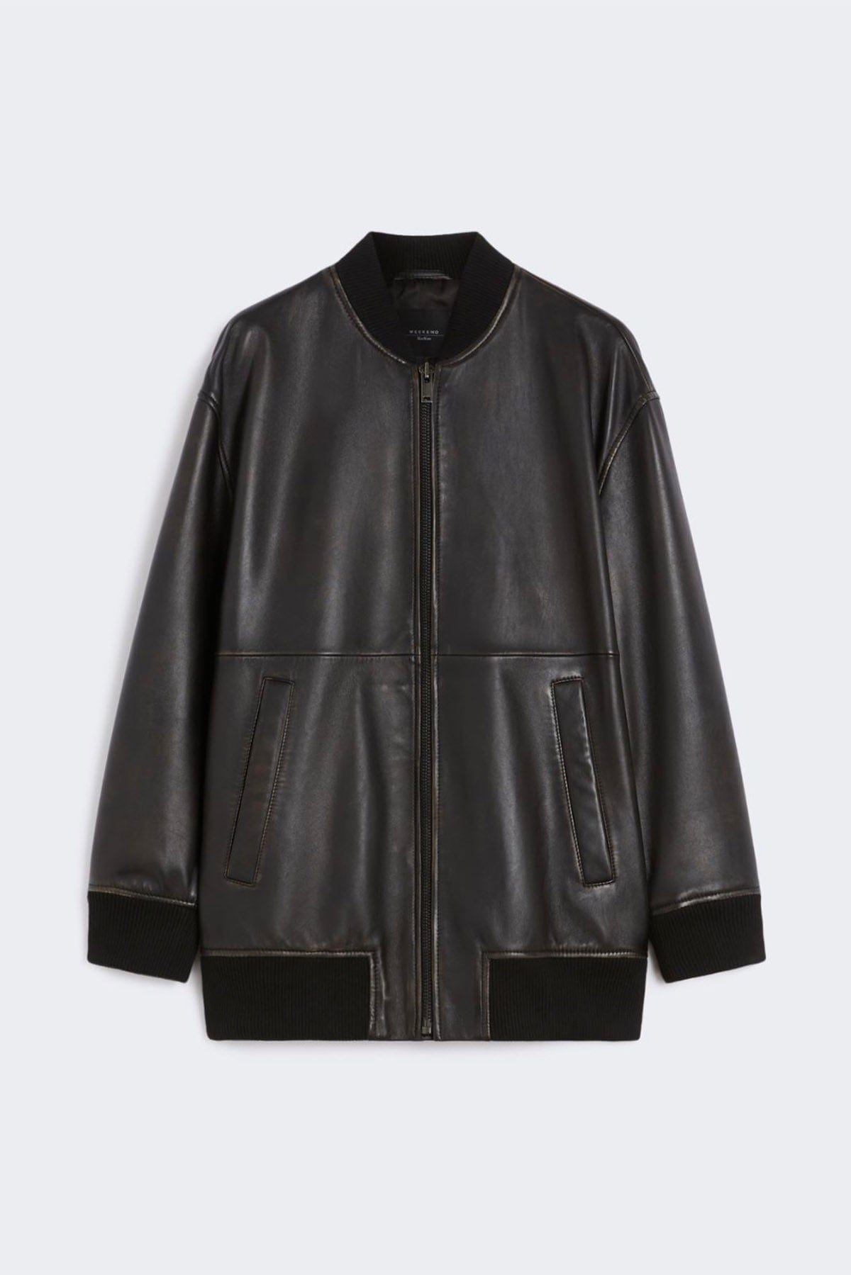 MAXMARA'S BRANDS GIACCA IN PELLE  NERO / 34 Giacca in pelle donna Weekend Max Mara Tattico