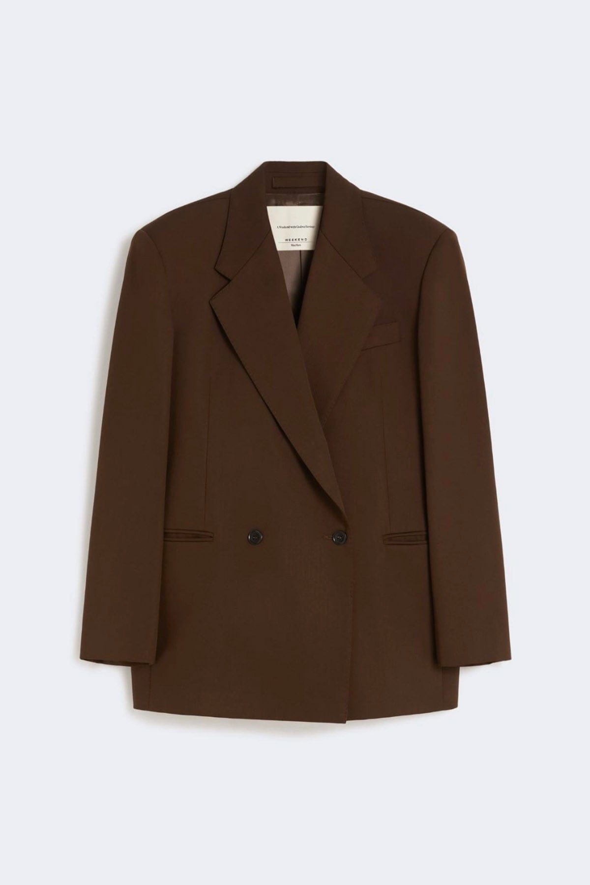 MAXMARA&#39;S BRANDS GIACCA  MARRONE / 34 Giacca in lana over donna Max Mara Weekend Ginseng
