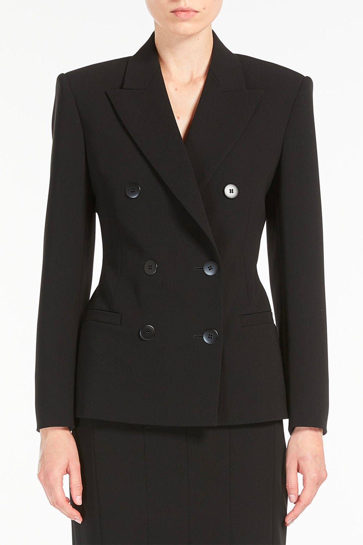 MAXMARA&#39;S BRANDS GIACCA  NERO / 34 Giacca Nera Doppiopetto Max Mara Studio Key