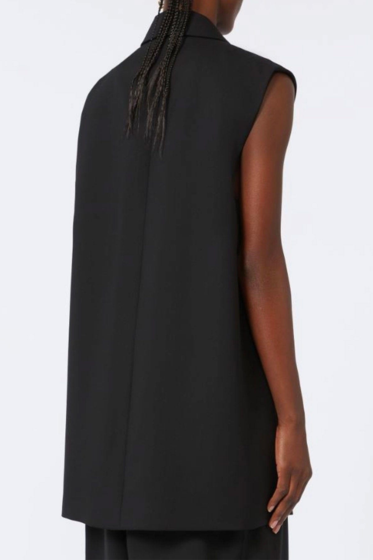 MAXMARA&#39;S BRANDS GIACCA SMANICATA Giacca senza maniche nera donna Sportmax Ciurma