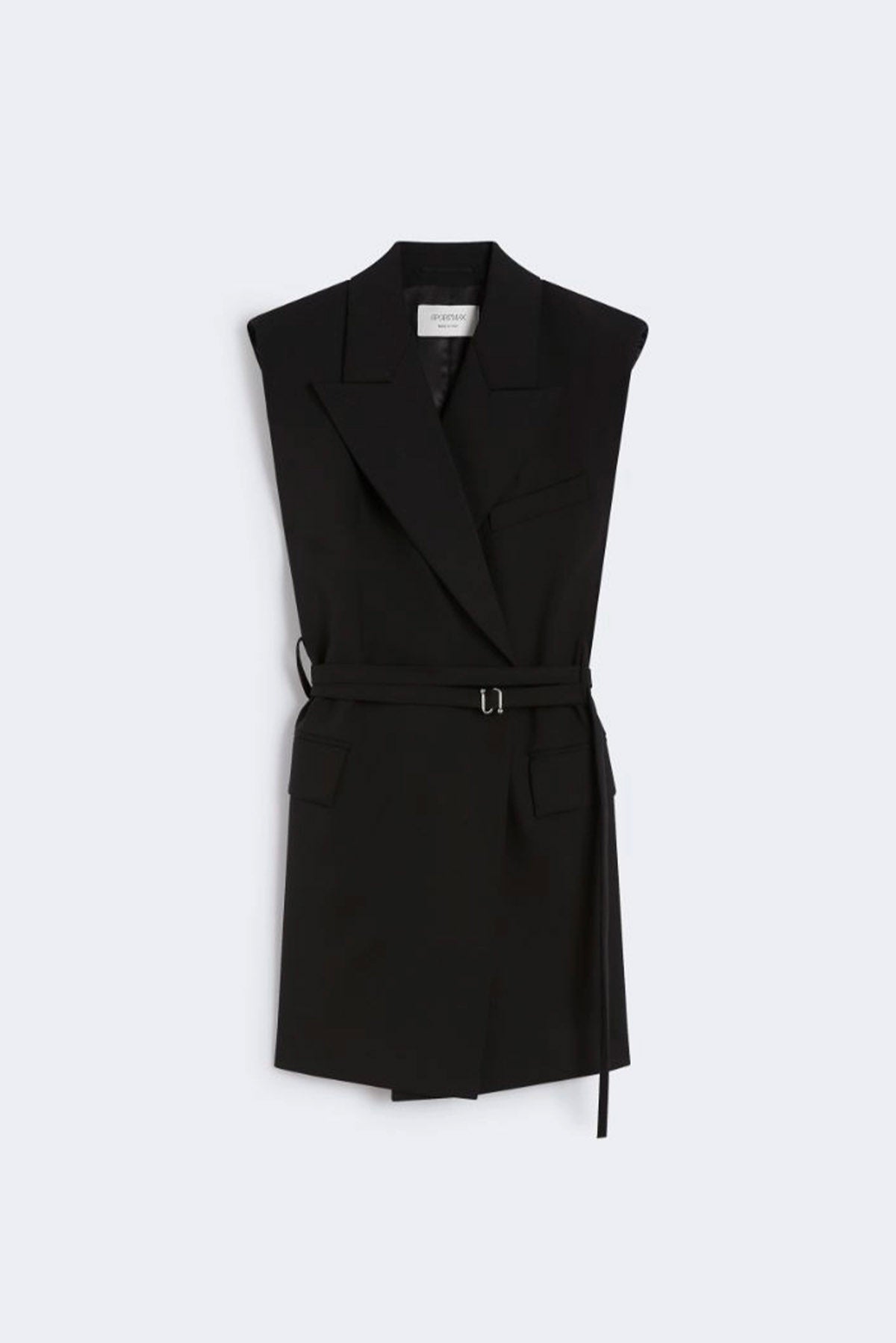 MAXMARA&#39;S BRANDS GIACCA SMANICATA NERO / 34 Giacca senza maniche nera donna Sportmax Ciurma