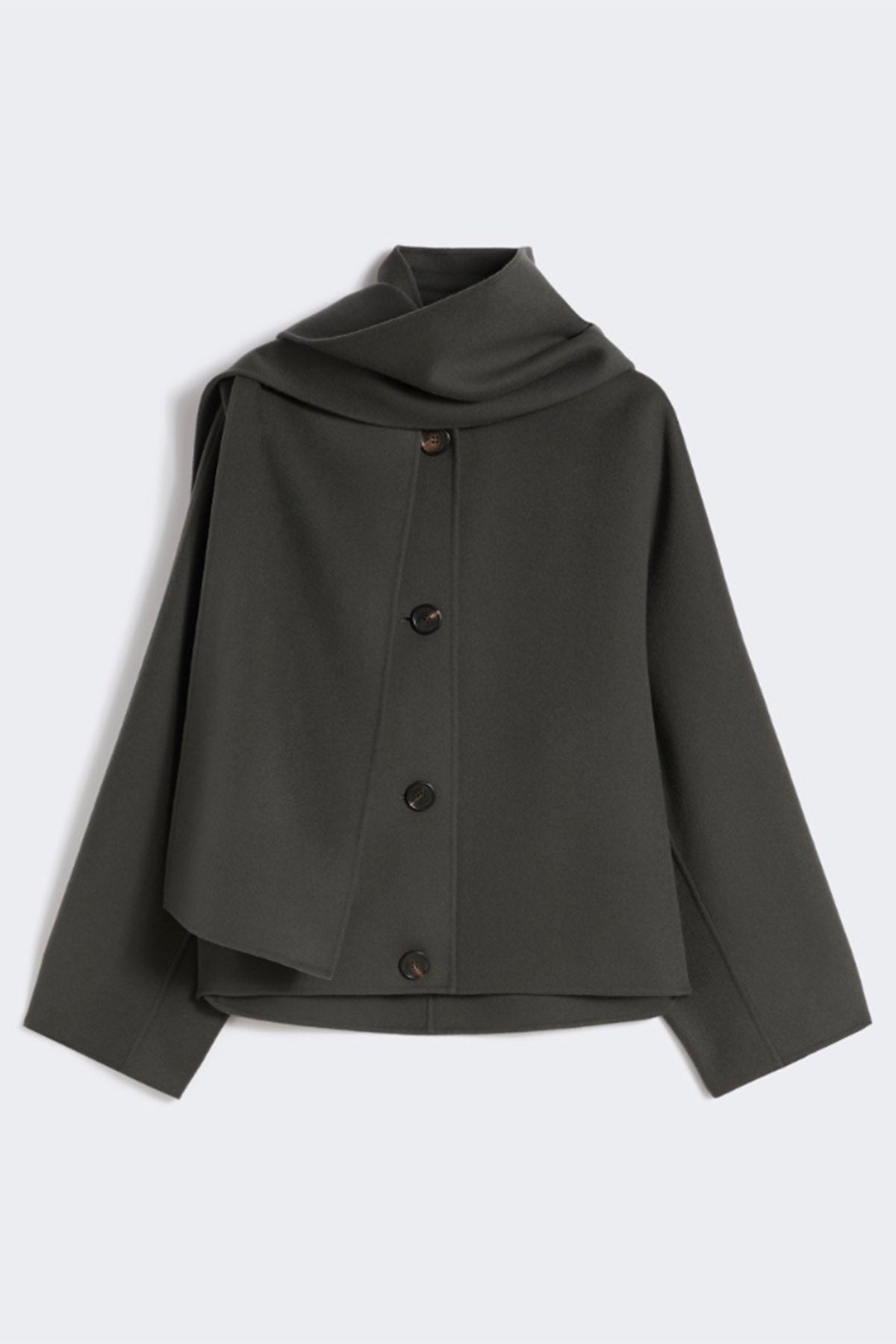 MAXMARA'S BRANDS GIACCA  VERDE SCURO / 34 Giaccone in drap di pura lana donna 's Max Mara Kate