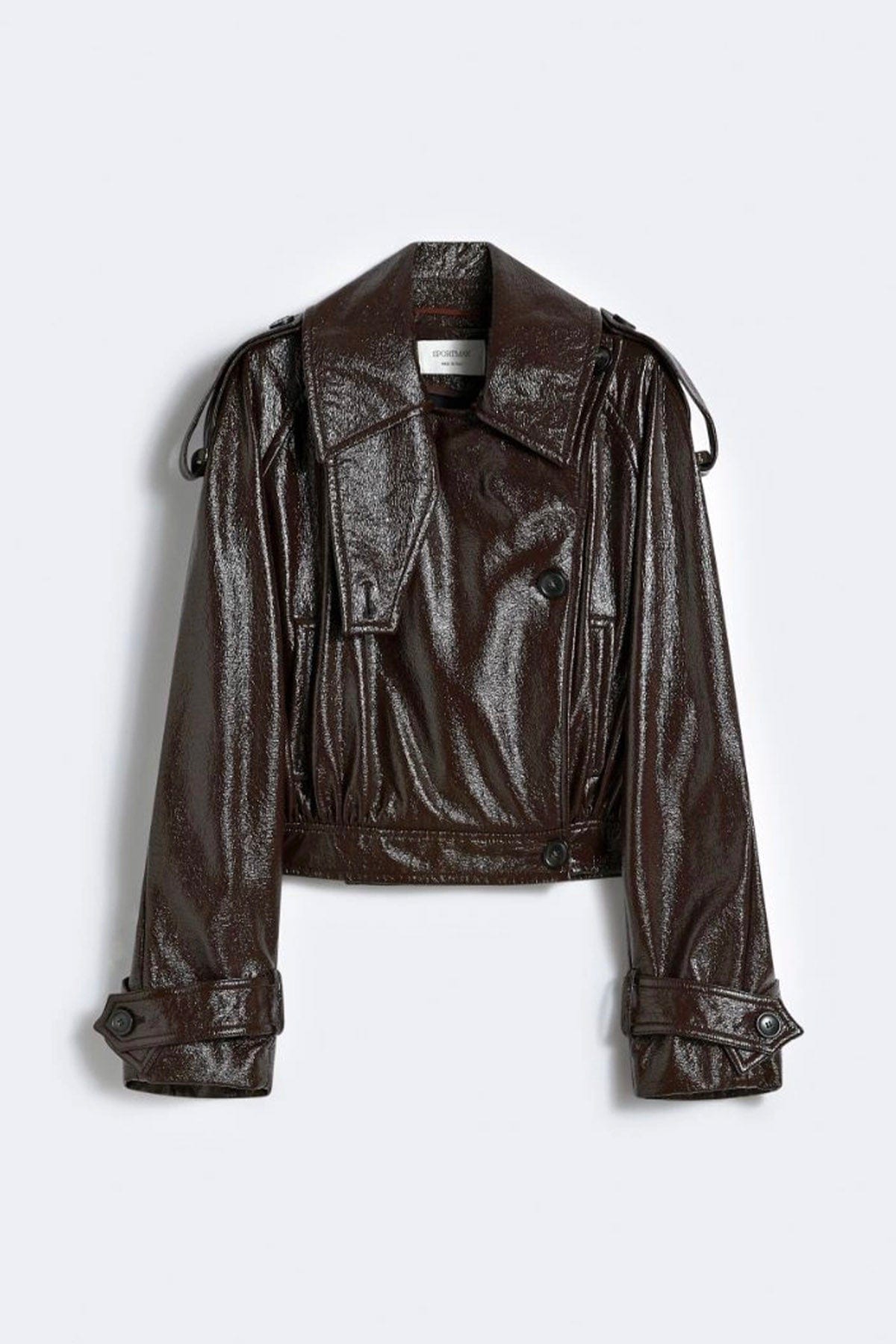 MAXMARA'S BRANDS GIACCONE  CAFFE' / 34 Impemeabile corto effetto vernice Sportmax Beta1234