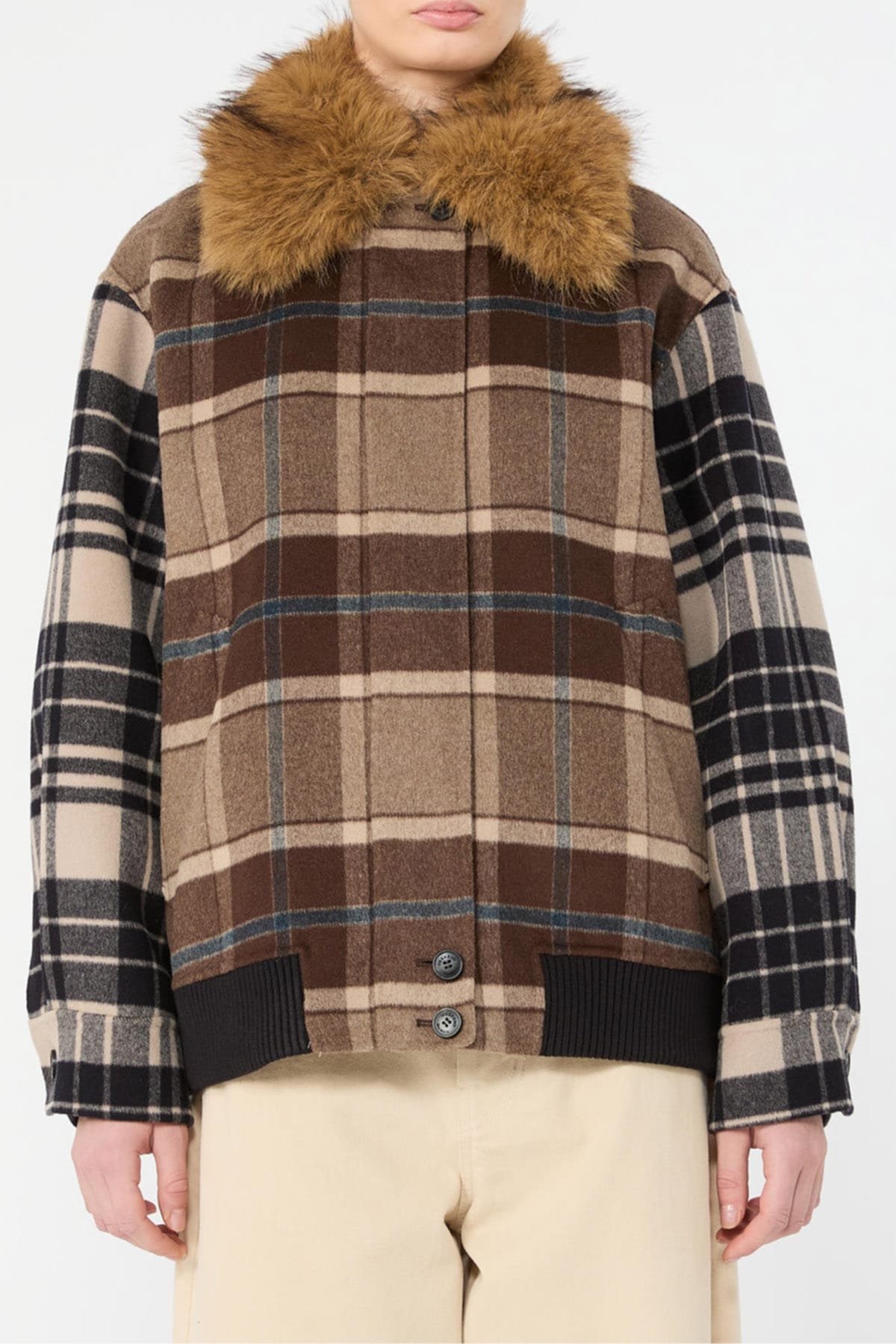 MAXMARA'S BRANDS GIACCONE  DISEGNO CHECK / 34 Giaccone fantasia check donna Max Mara Weekend Wkddivina