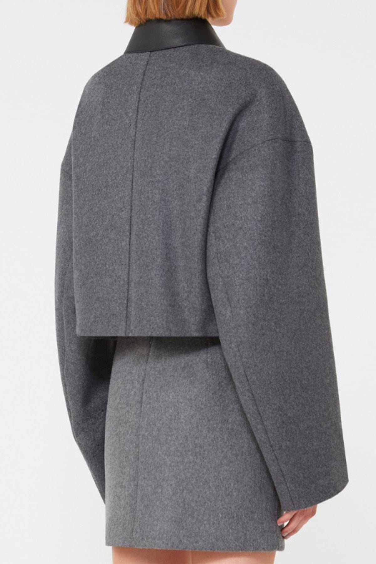 MAXMARA&#39;S BRANDS GIACCONE  Giaccone grigio donna in lana Sportmax Vacuo