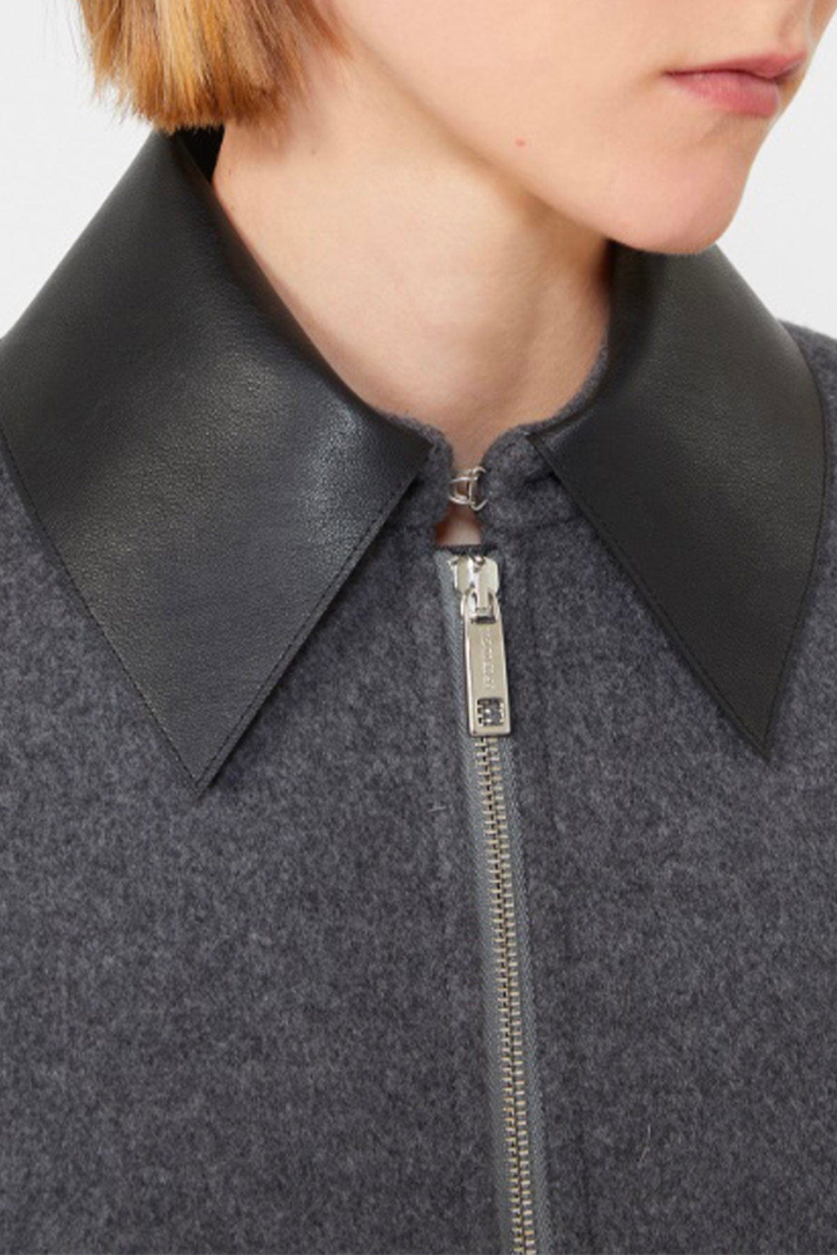 MAXMARA&#39;S BRANDS GIACCONE  Giaccone grigio donna in lana Sportmax Vacuo