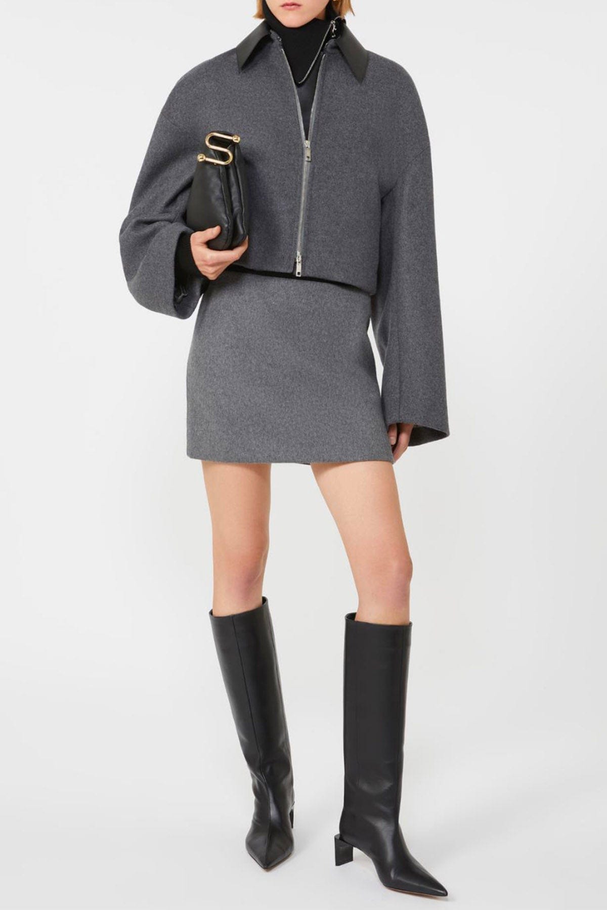 MAXMARA&#39;S BRANDS GIACCONE  Giaccone grigio donna in lana Sportmax Vacuo