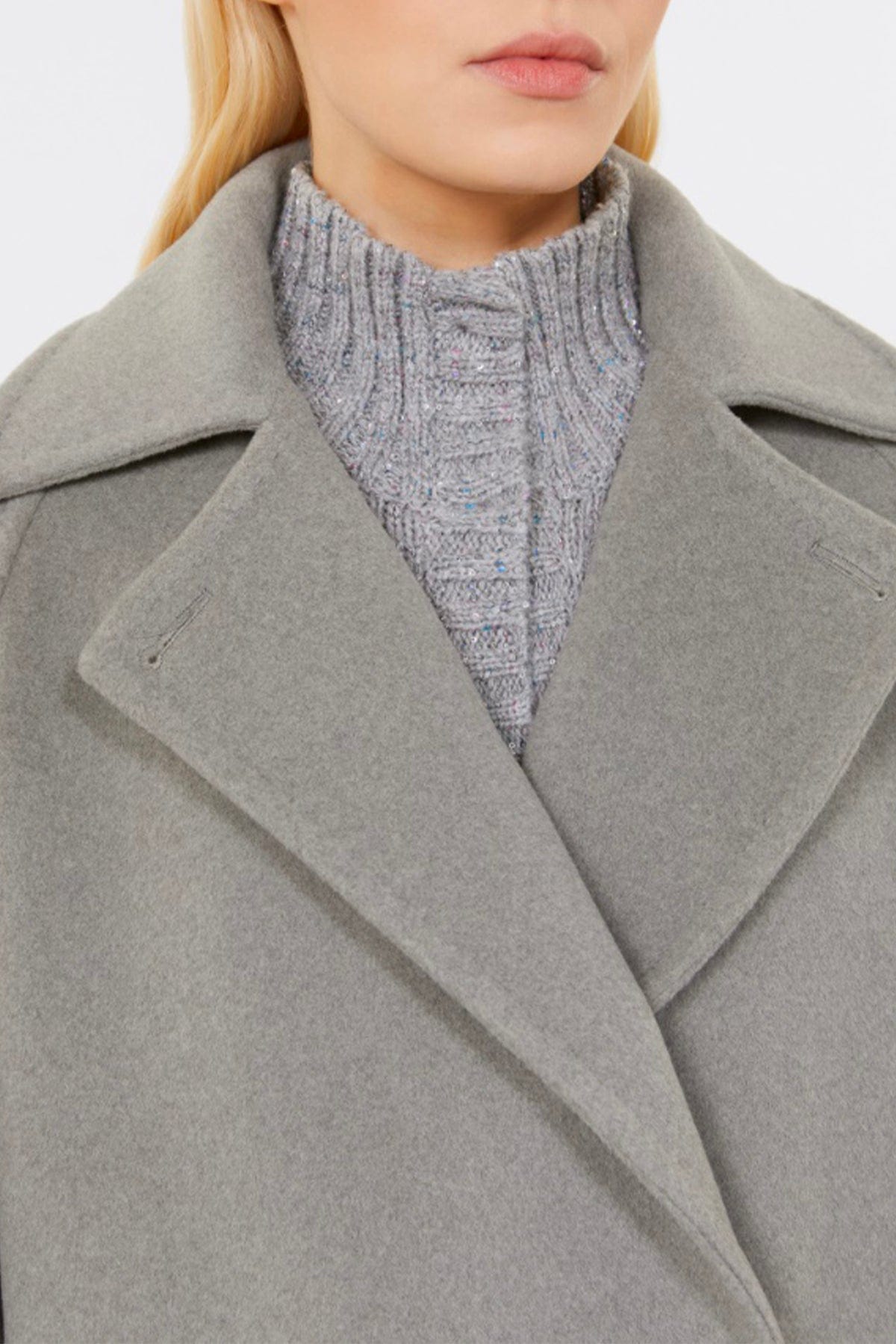 MAXMARA'S BRANDS GIACCONE  GRIGIO CHIARO / 34 Giaccone in lana donna Max Mara Studio Ariano