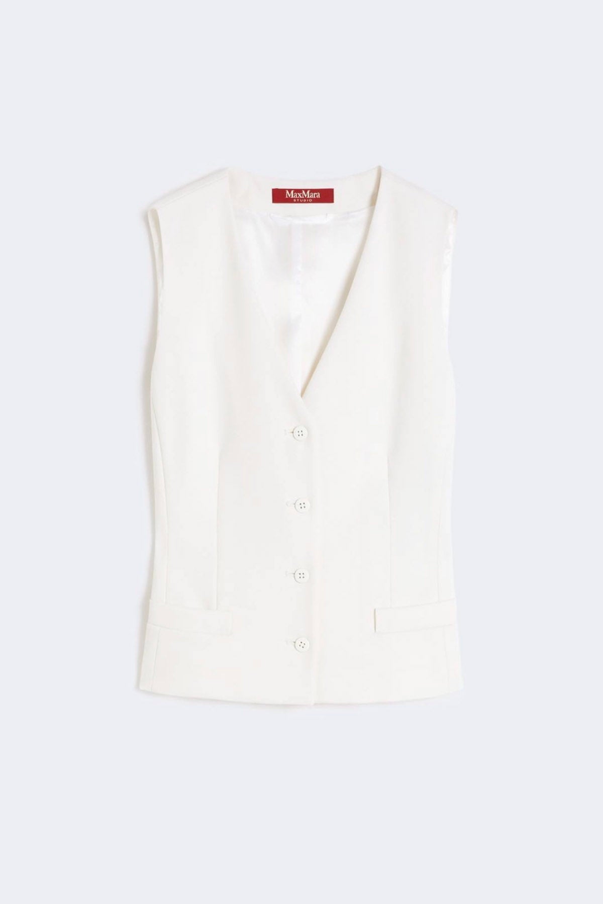 MAXMARA'S BRANDS GILET  BIANCO / 34 Gilet in lana donna Max Mara Studio Mstmadia