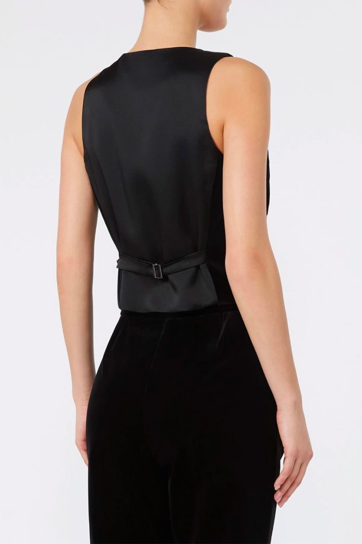 MAXMARA'S BRANDS GILET  Gilet in velluto nero donna Max Mara Studio Msestreet