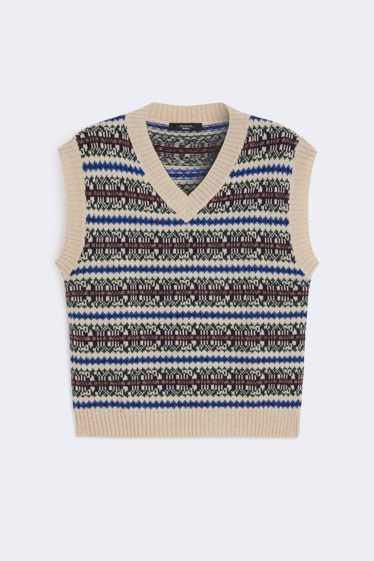 MAXMARA&#39;S BRANDS GILET IN MAGLIA  CHIARO RIGATO / XXS Gilet rigato donna Weekend Max Mara Fleres