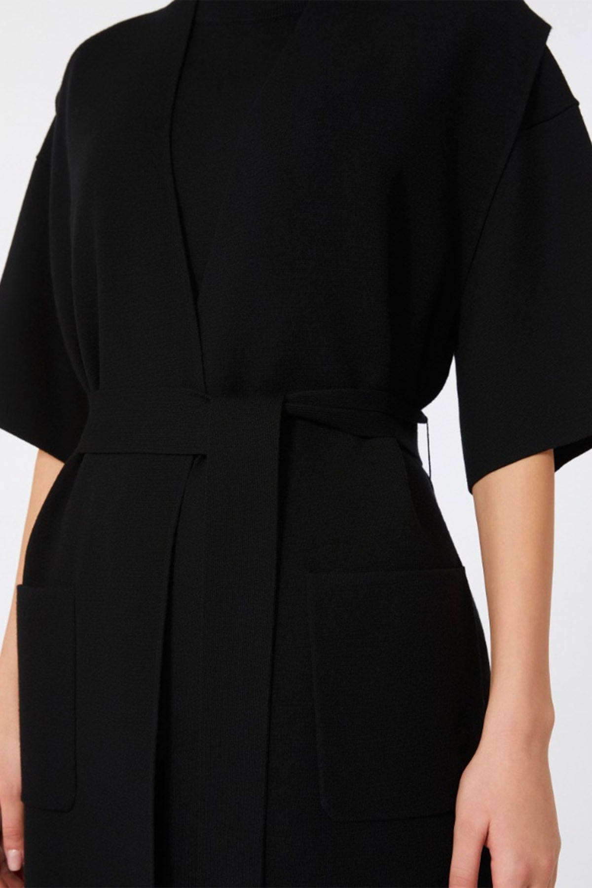 MAXMARA&#39;S BRANDS GILET IN MAGLIA  Gilet con cintura in vita donna Studio Max Mara Abete