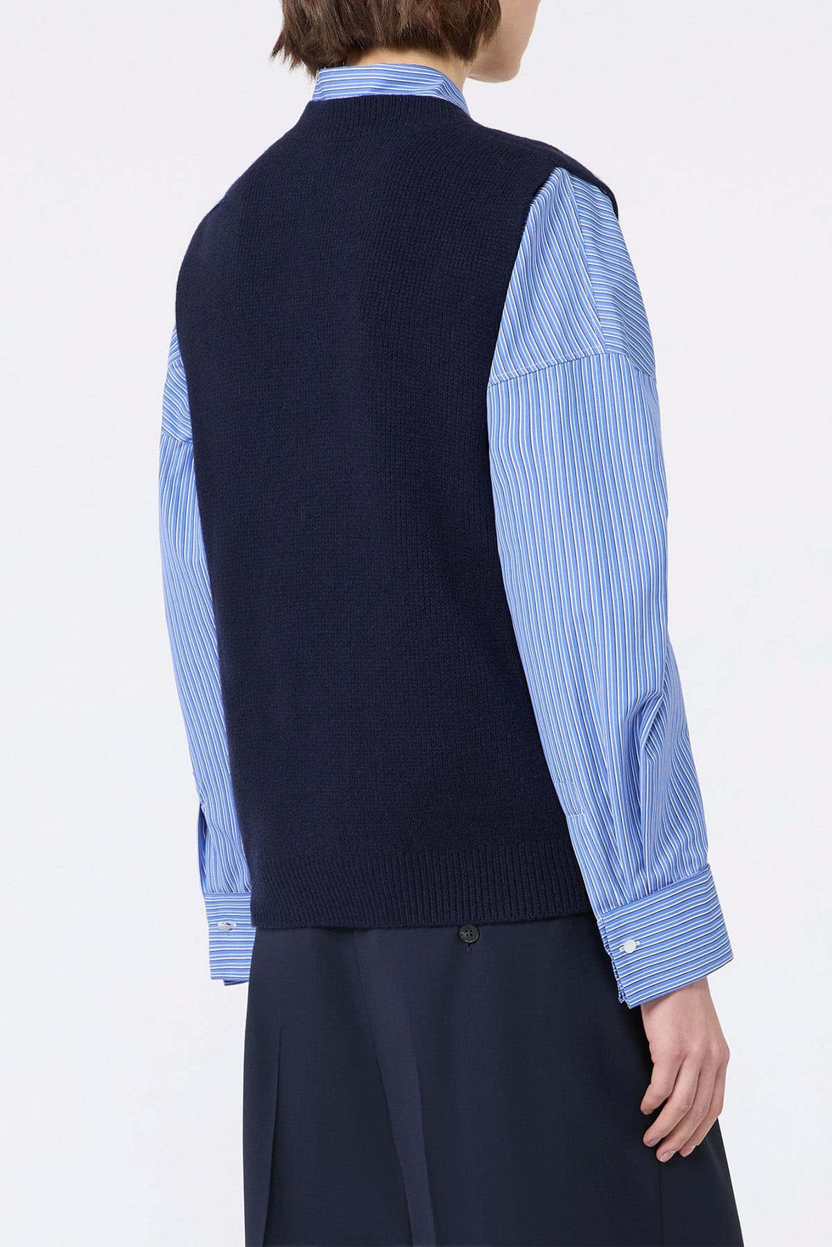 MAXMARA'S BRANDS GILET IN MAGLIA  Gilet in lana ricamato donna Max Mara Weekend Wkdcacao