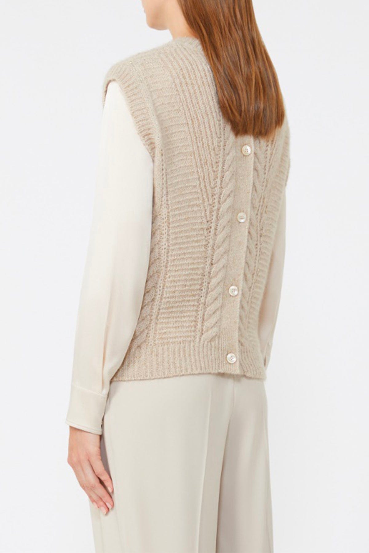 MAXMARA&#39;S BRANDS GILET IN MAGLIA  Gilet in maglia Max Mara Studio Taffy