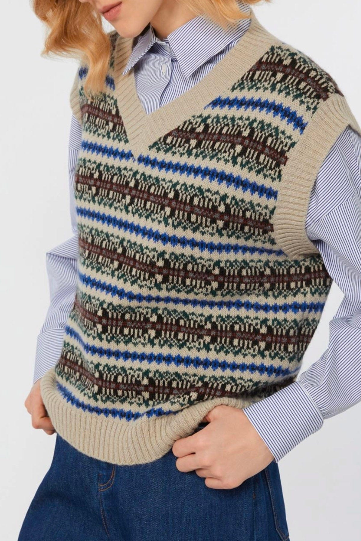 MAXMARA&#39;S BRANDS GILET IN MAGLIA  Gilet rigato donna Weekend Max Mara Fleres