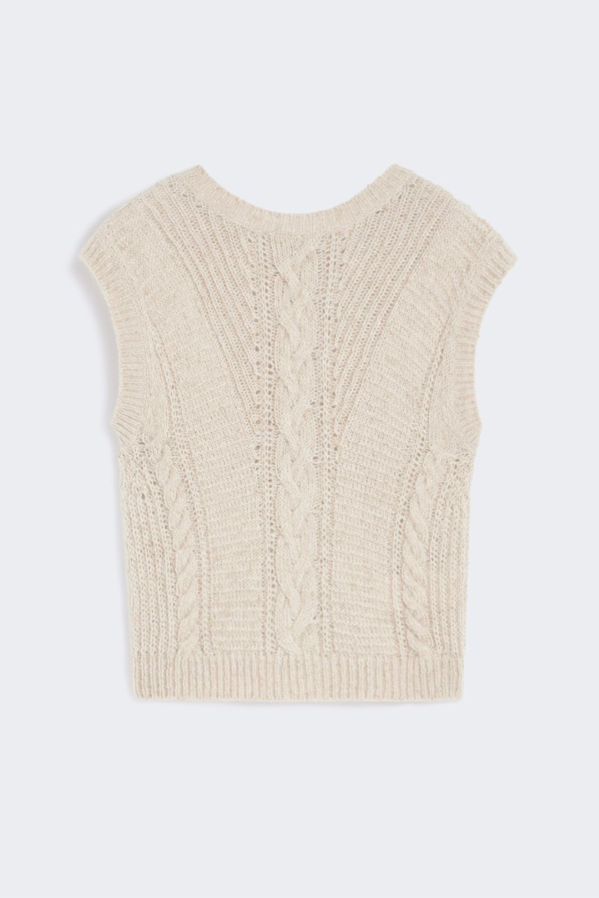 MAXMARA'S BRANDS GILET IN MAGLIA  MANDORLA/ORO / XXS Gilet in maglia Max Mara Studio Taffy