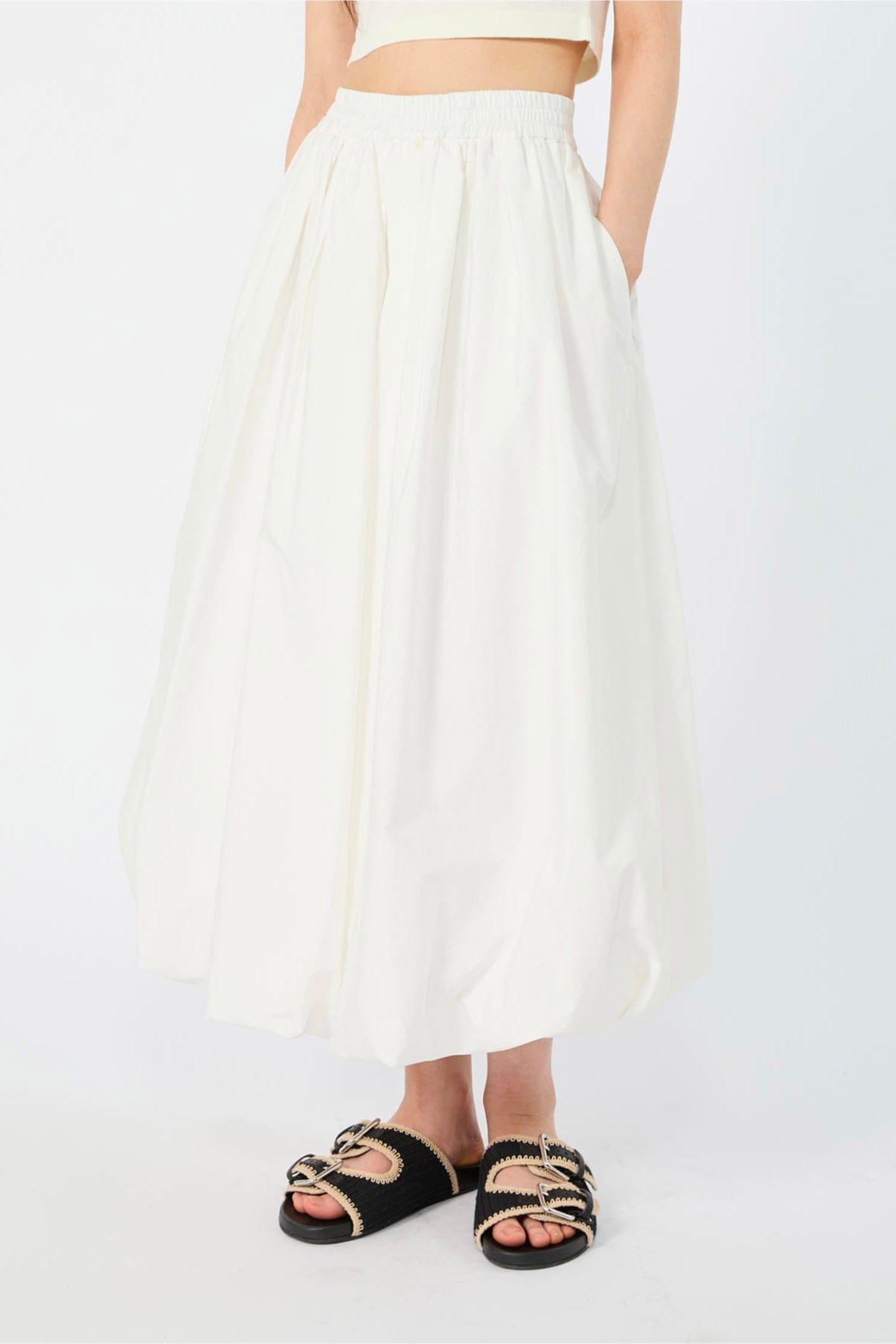 MAXMARA'S BRANDS GONNA  BIANCO / 34 Gonna in cotone donna Weekend Max Mara Wkinuvole