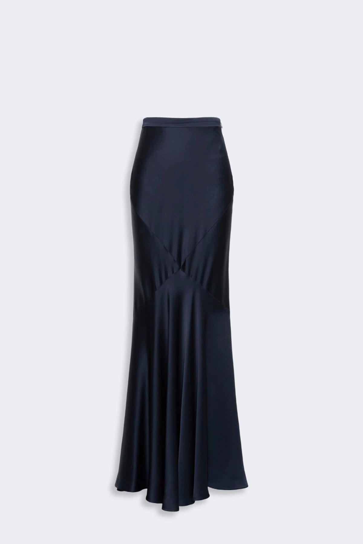 MAXMARA'S BRANDS GONNA  BLU / 34 Gonna in raso donna Max Mara Studio Mseacerbo