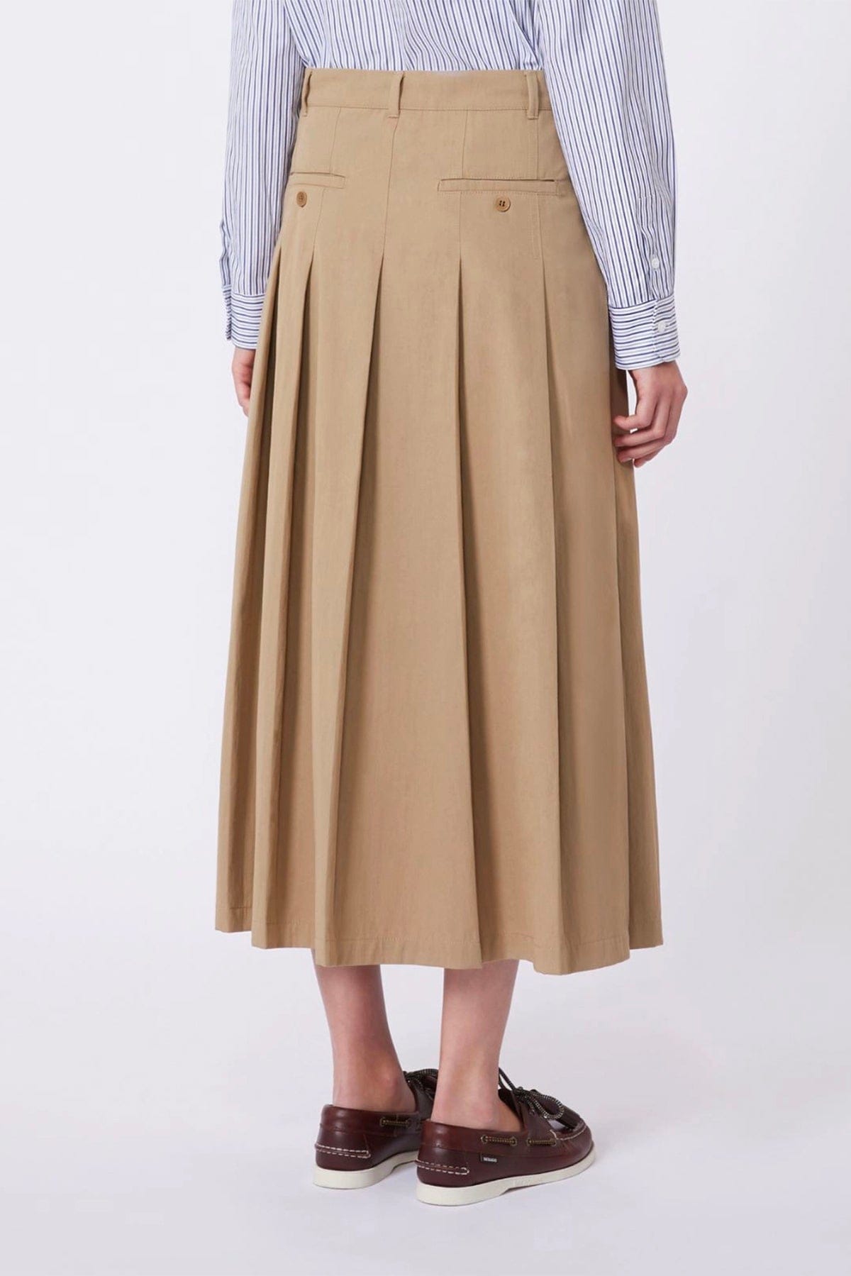 MAXMARA'S BRANDS GONNA  Gonna in gabardina plissettata Weekend Max Mara Wkdorme