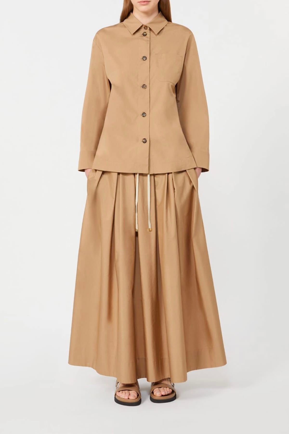 MAXMARA'S BRANDS GONNA  DESERTO / 34 Gonna in popeline sabbia 'S Max Mara Smmpineta
