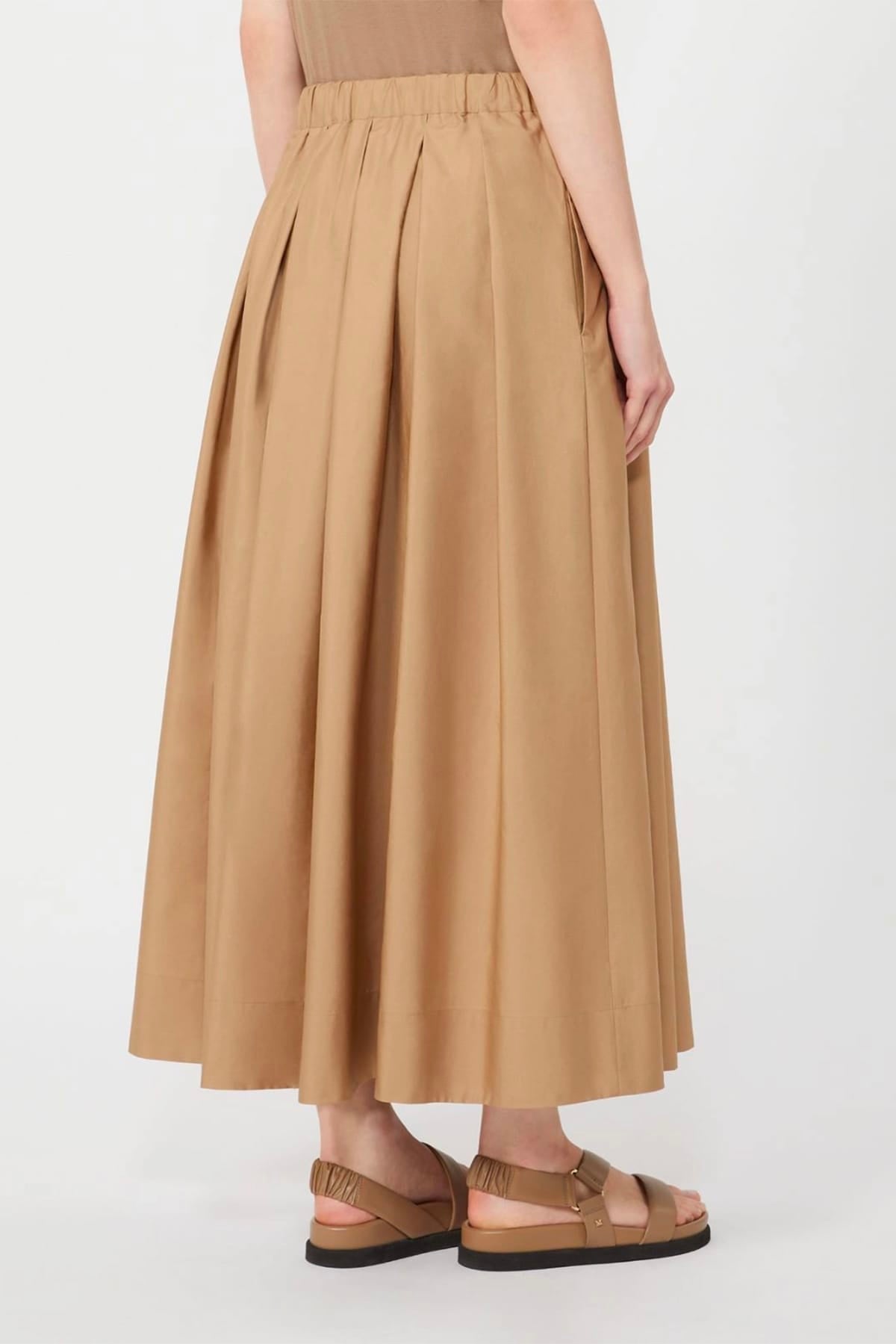 MAXMARA'S BRANDS GONNA  Gonna in popeline sabbia 'S Max Mara Smmpineta