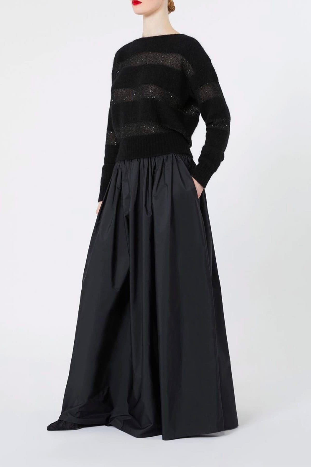MAXMARA'S BRANDS GONNA  Gonna in raso e seta lunga elegante Max Mara Studio Mseeroico