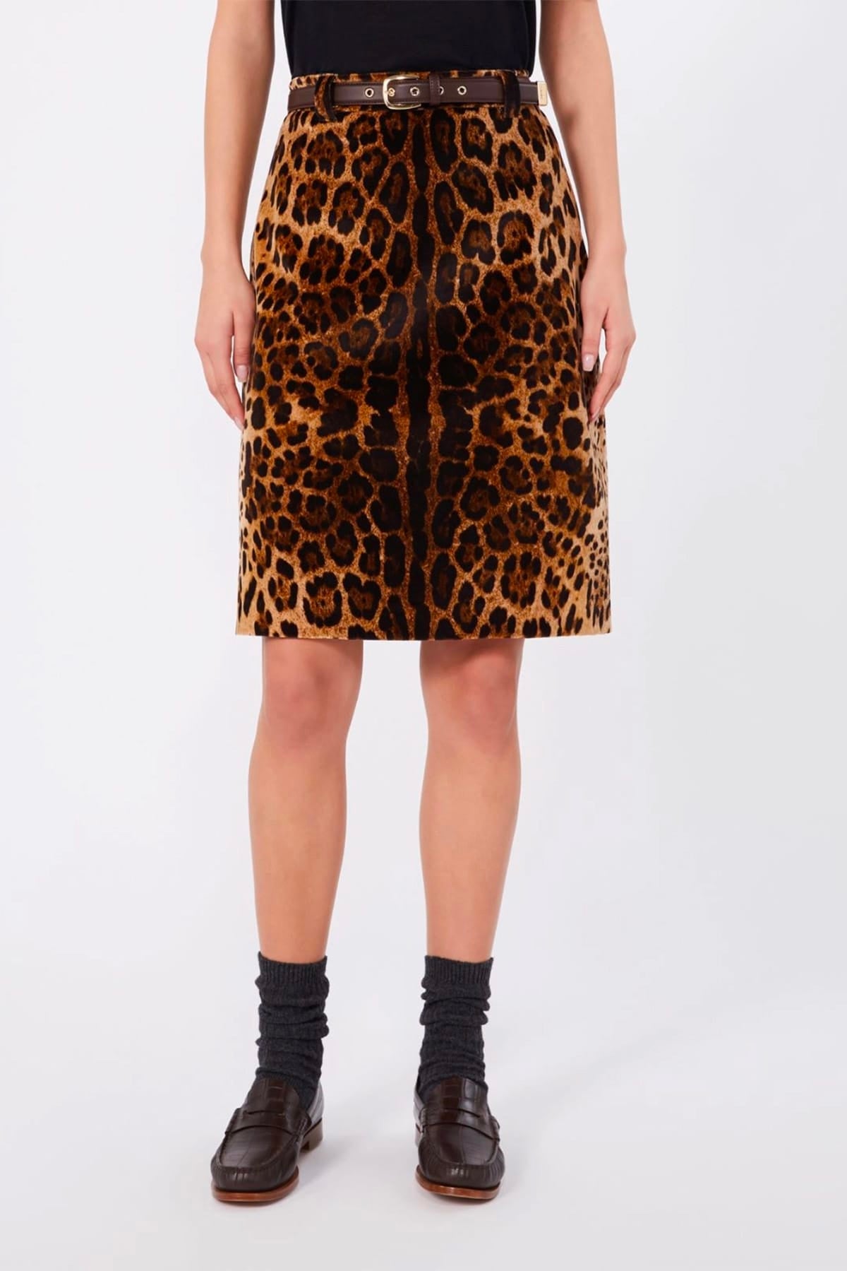 MAXMARA'S BRANDS GONNA  Gonna leopardata Max Mara Studio Mstfalange