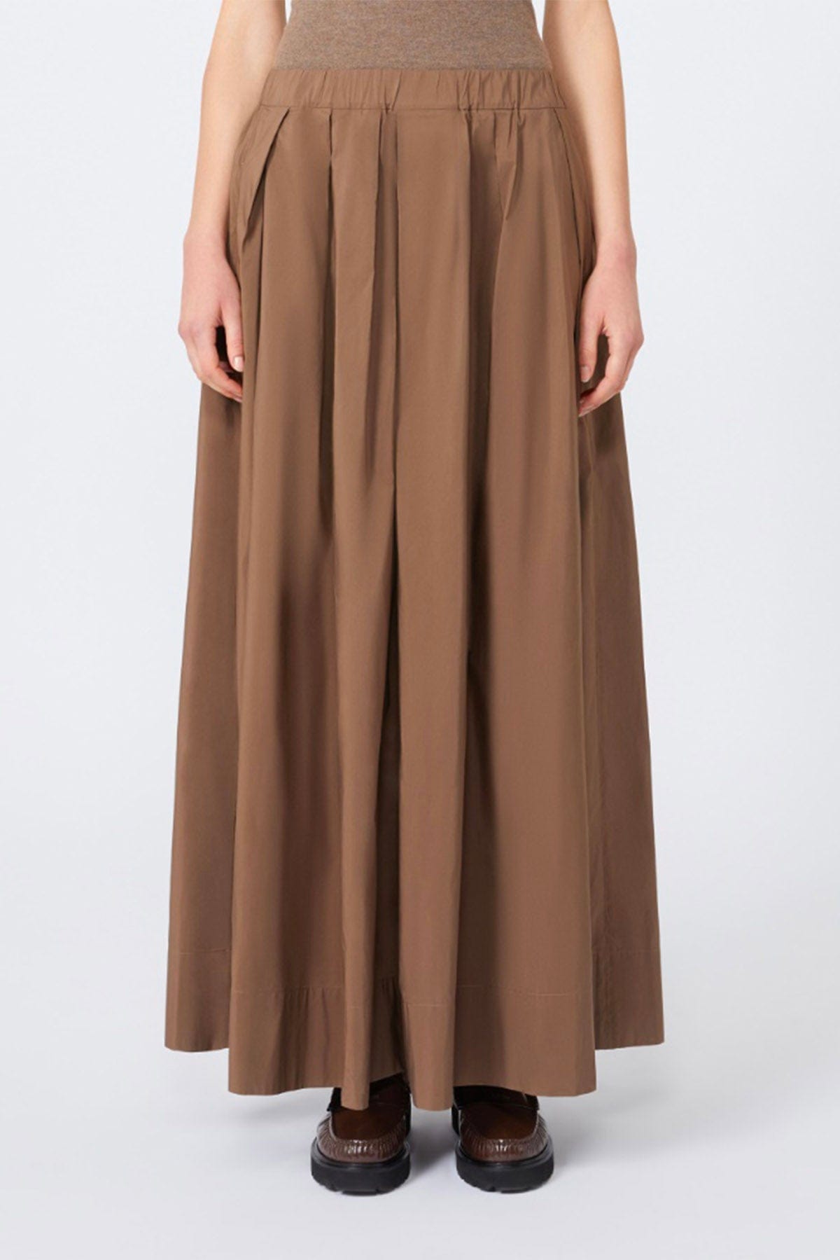 MAXMARA&#39;S BRANDS GONNA  Gonna lunga in raso di cotone &#39;S Max Mara Aloe