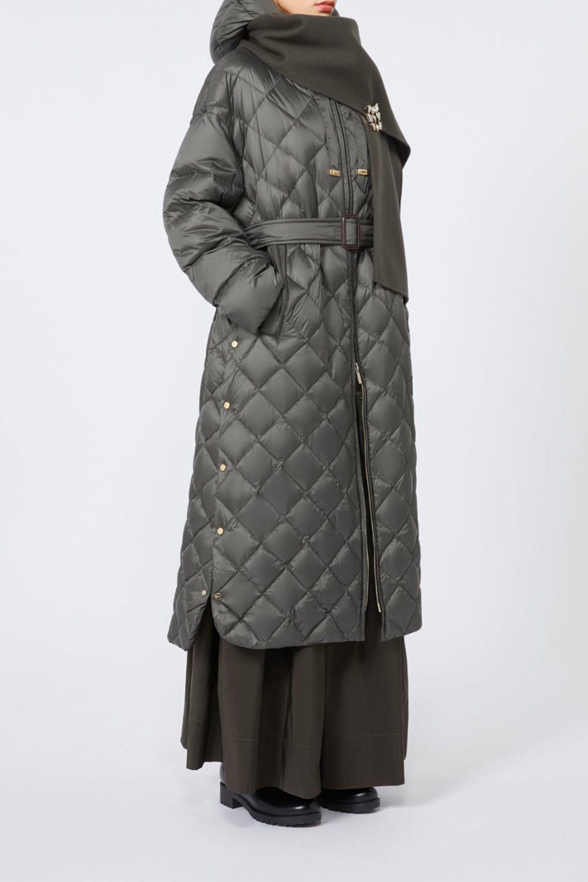 MAXMARA&#39;S BRANDS GONNA  Gonna lunga in raso di cotone &#39;S Max Mara Aloe