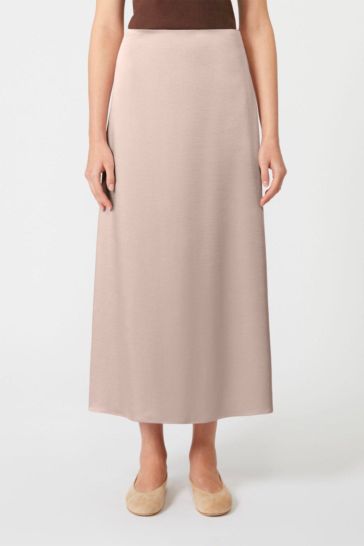 MAXMARA'S BRANDS GONNA  ROSA CIPRIA / 34 Gonna lunga in raso Weekend Max Mara Angelo