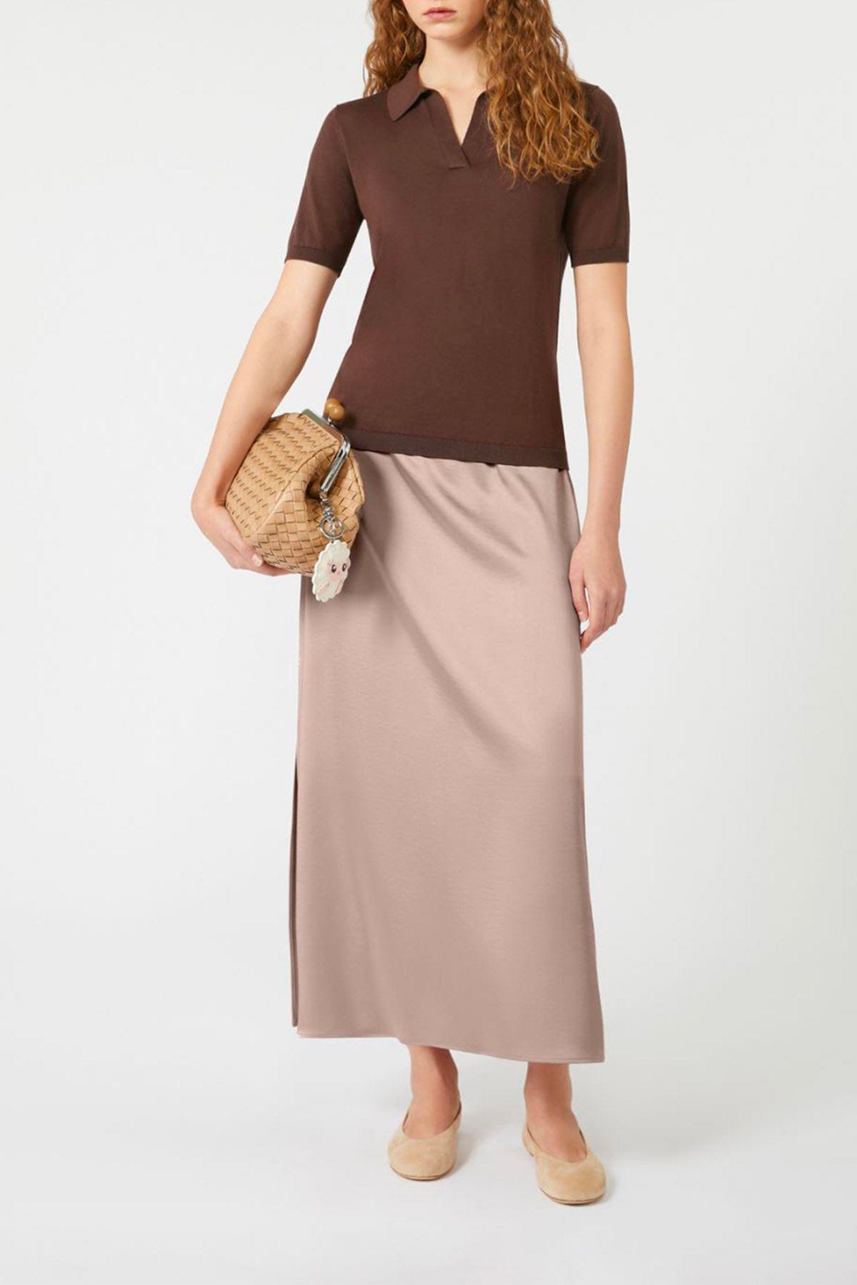 MAXMARA&#39;S BRANDS GONNA  Gonna lunga in raso Weekend Max Mara Angelo