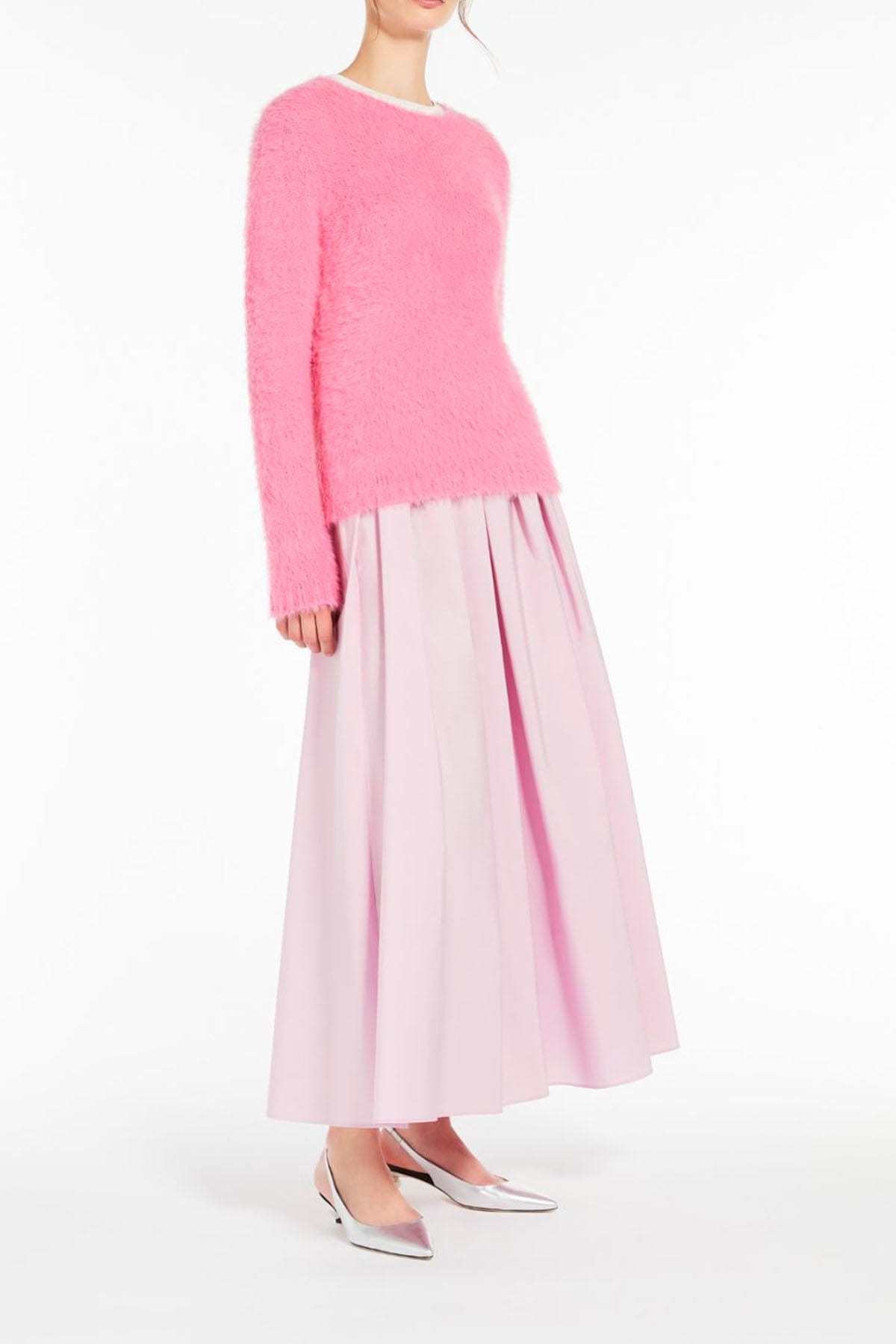 MAXMARA&#39;S BRANDS GONNA  Gonna Lunga Rosa Donna Max Mara Weekend Curvato