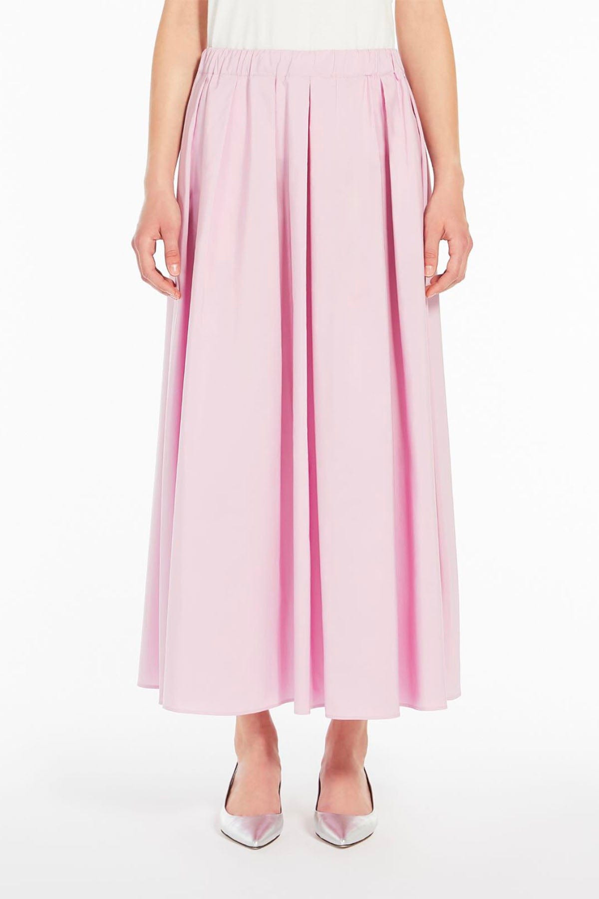 MAXMARA&#39;S BRANDS GONNA  Gonna Lunga Rosa Donna Max Mara Weekend Curvato